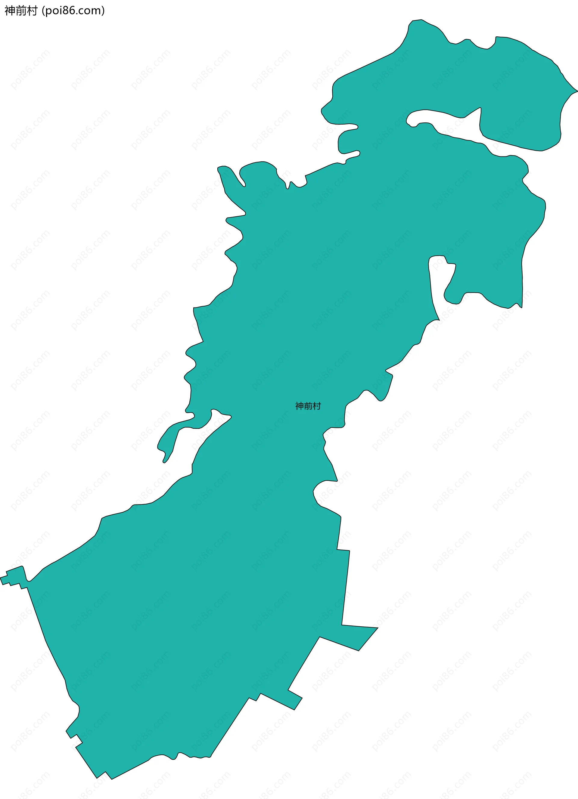 神前村边界地图