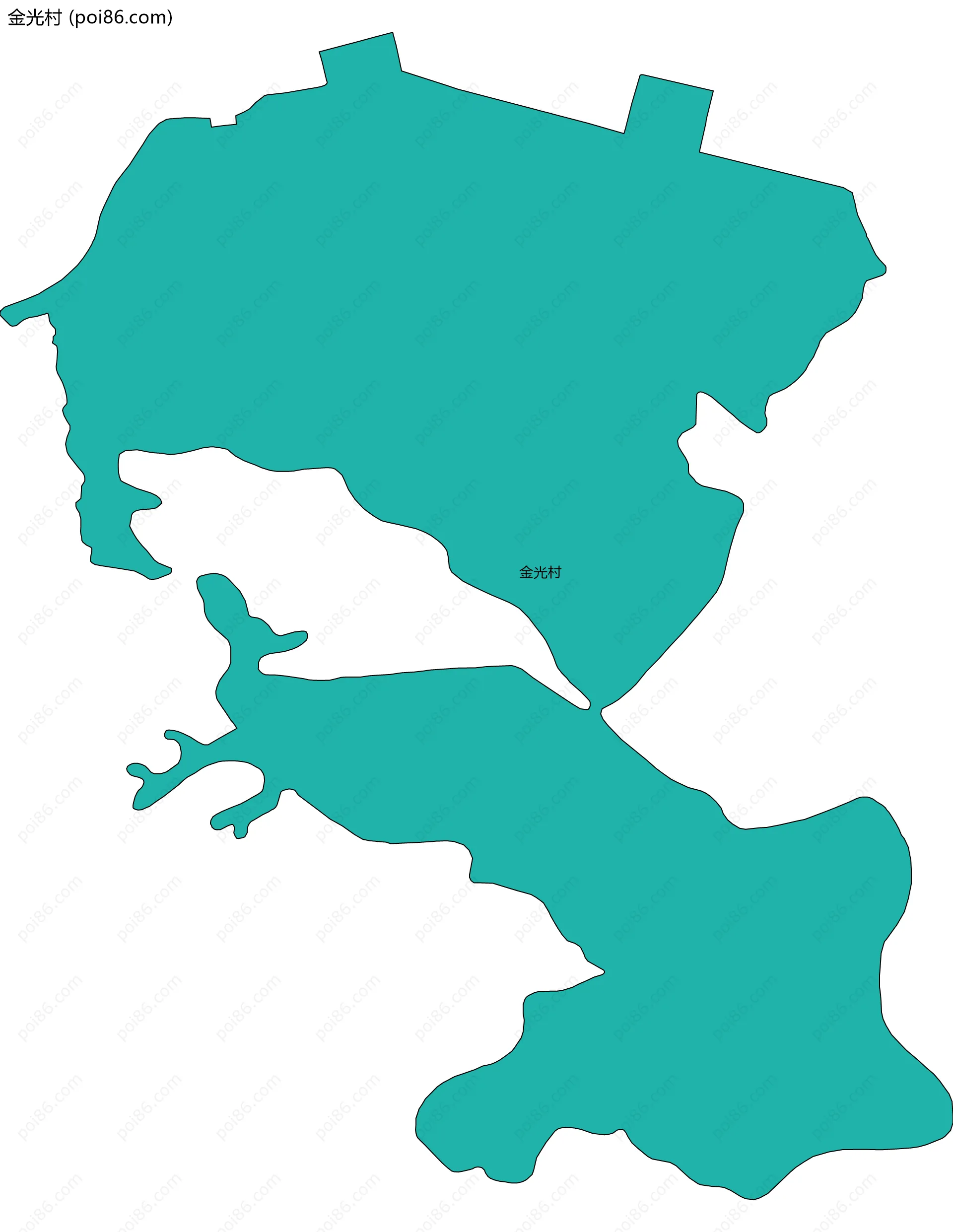 金光村边界地图