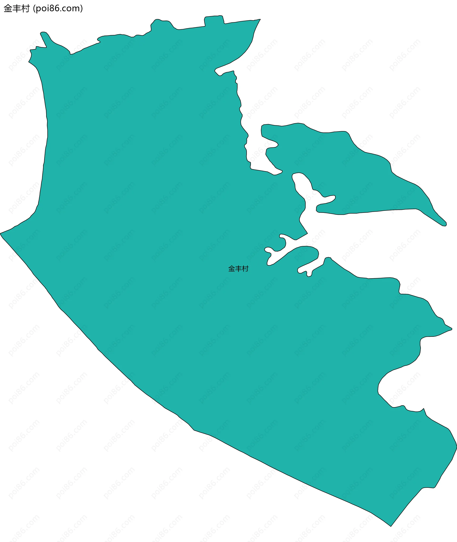 金丰村边界地图