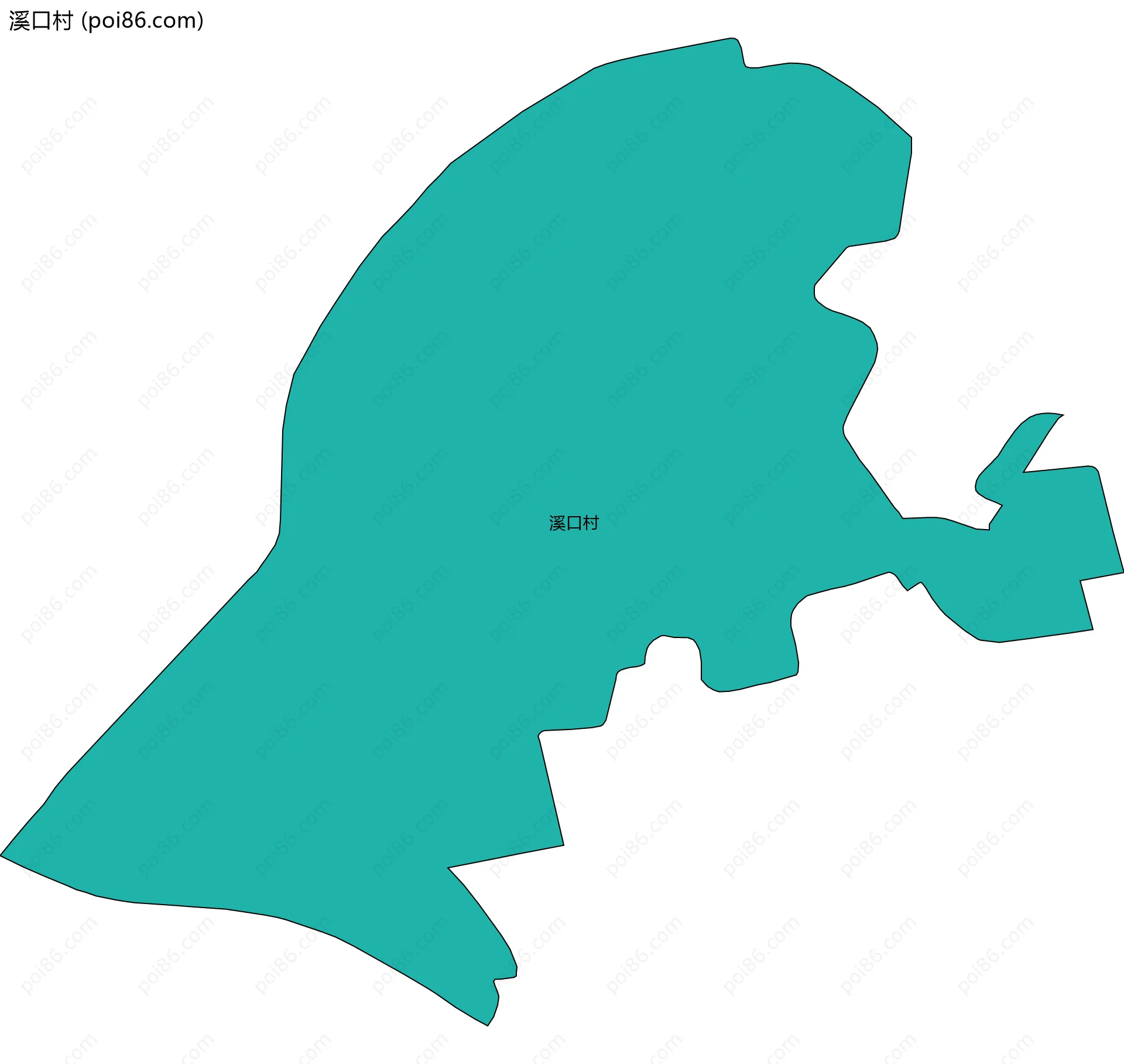 溪口村边界地图