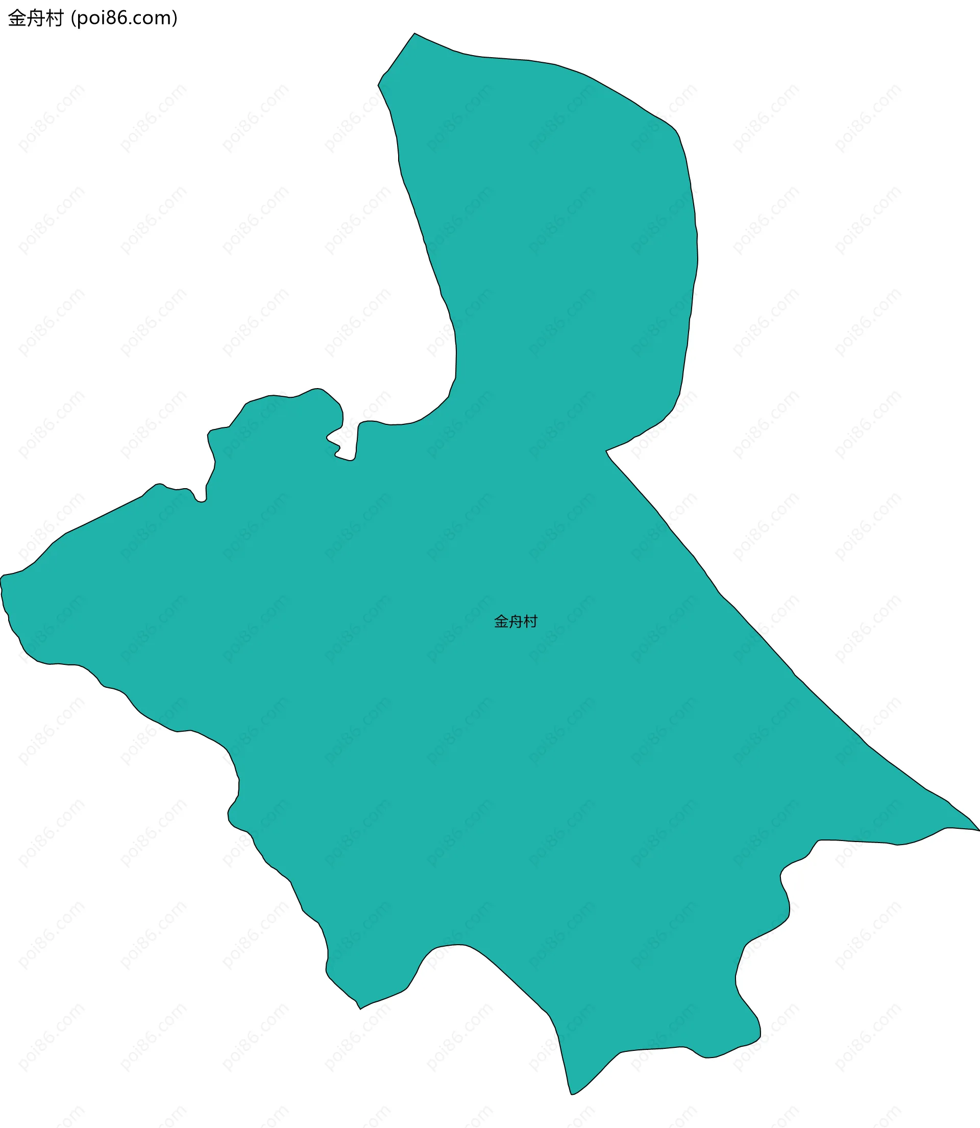 金舟村边界地图