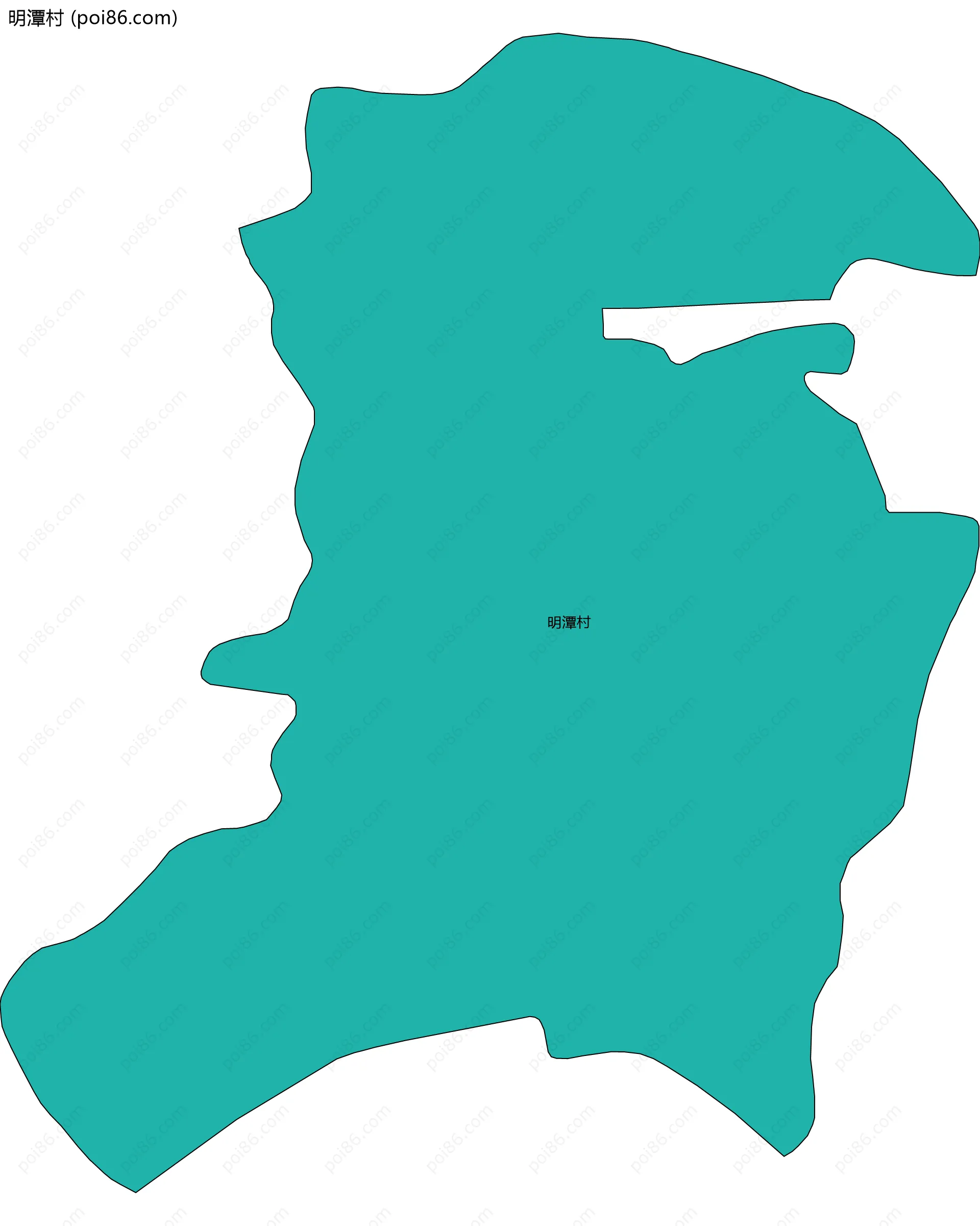 明潭村边界地图