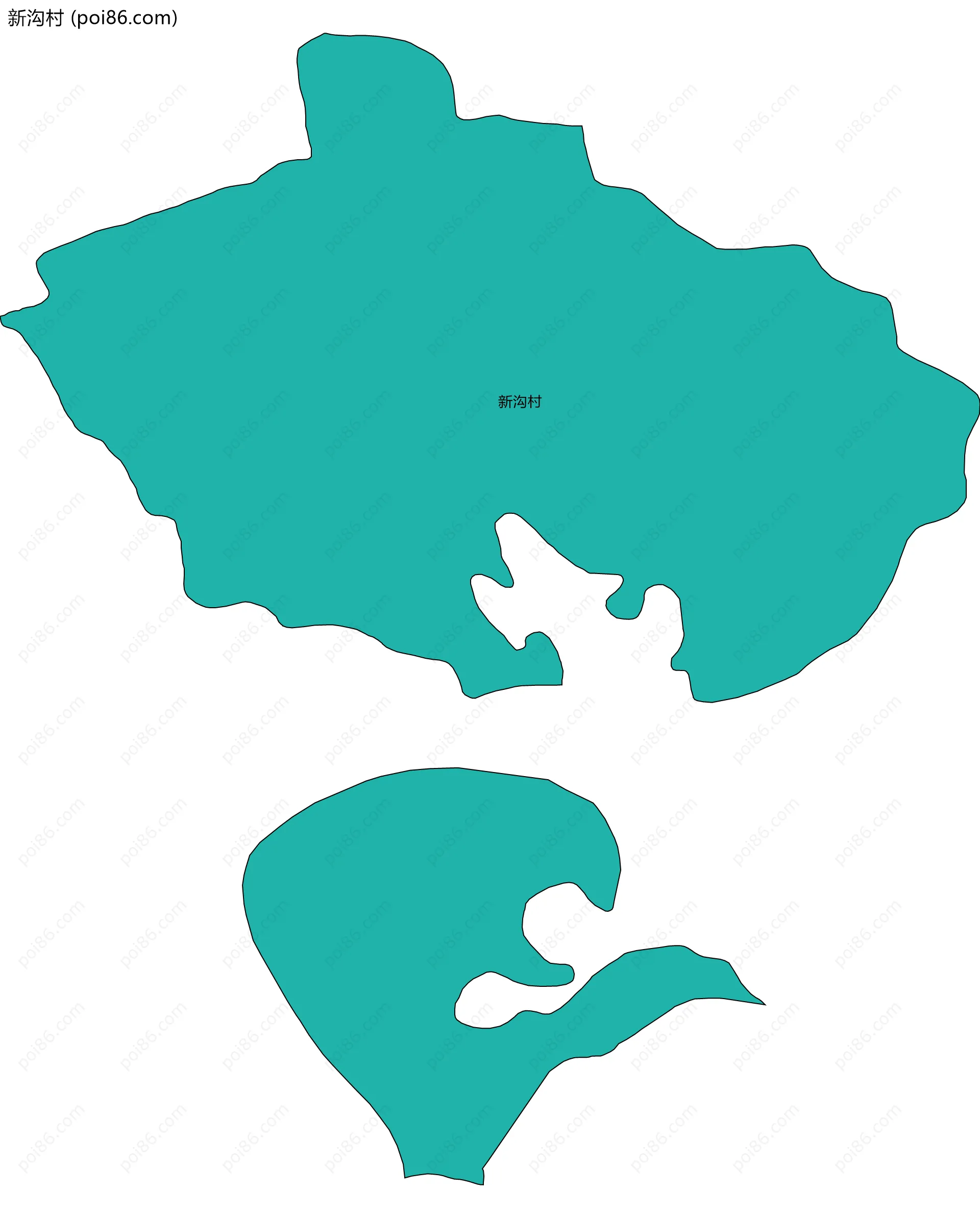 新沟村边界地图