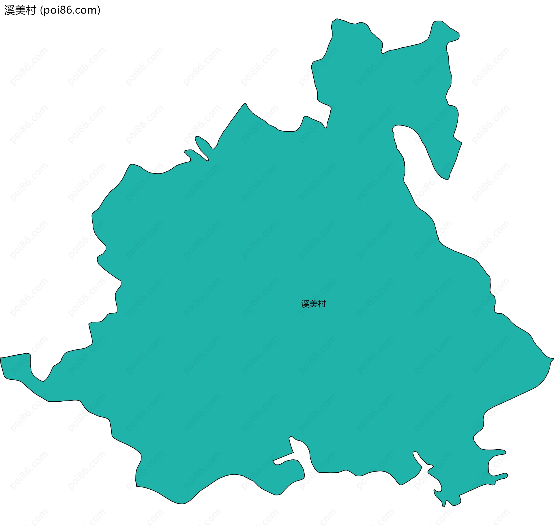 溪美村边界地图