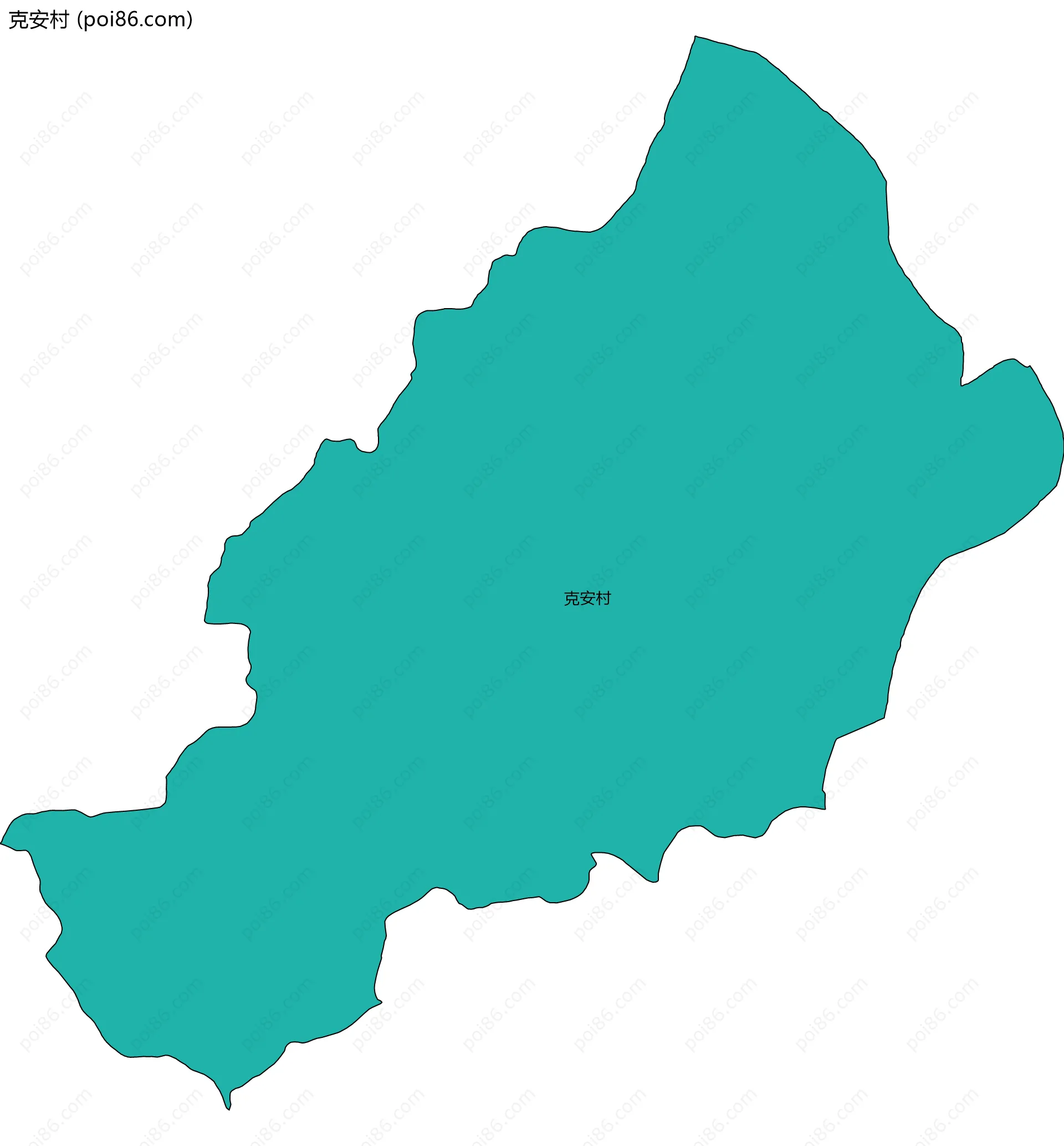 克安村边界地图
