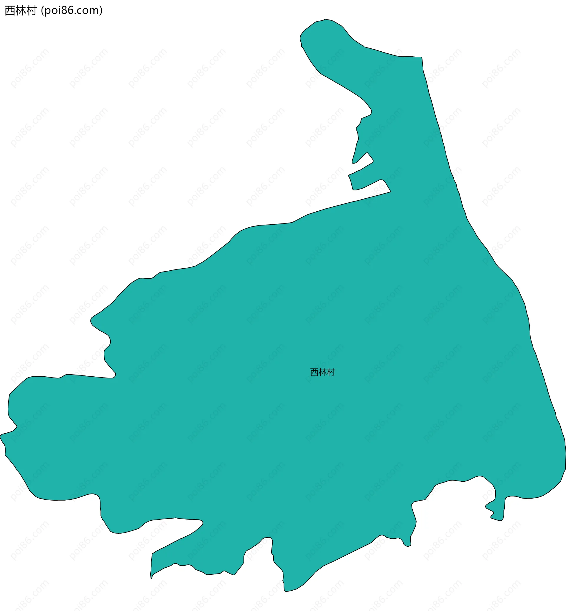 西林村边界地图