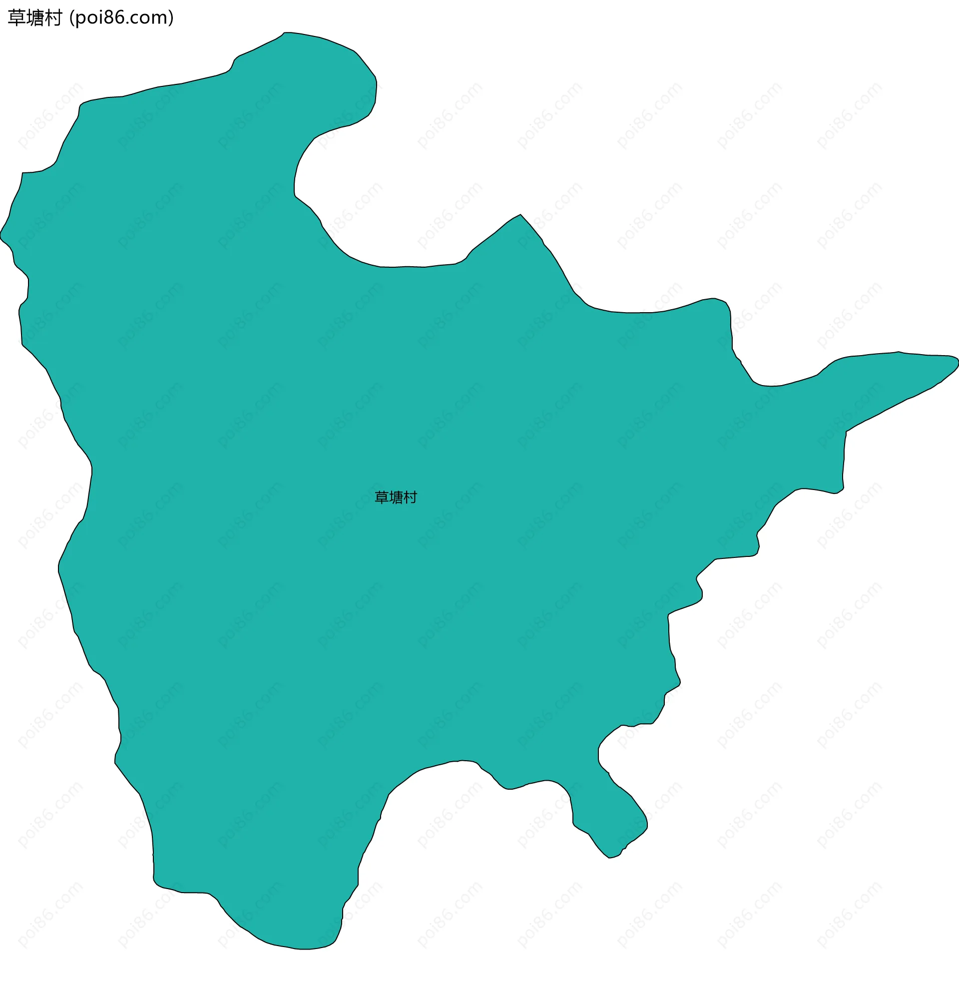 草塘村边界地图