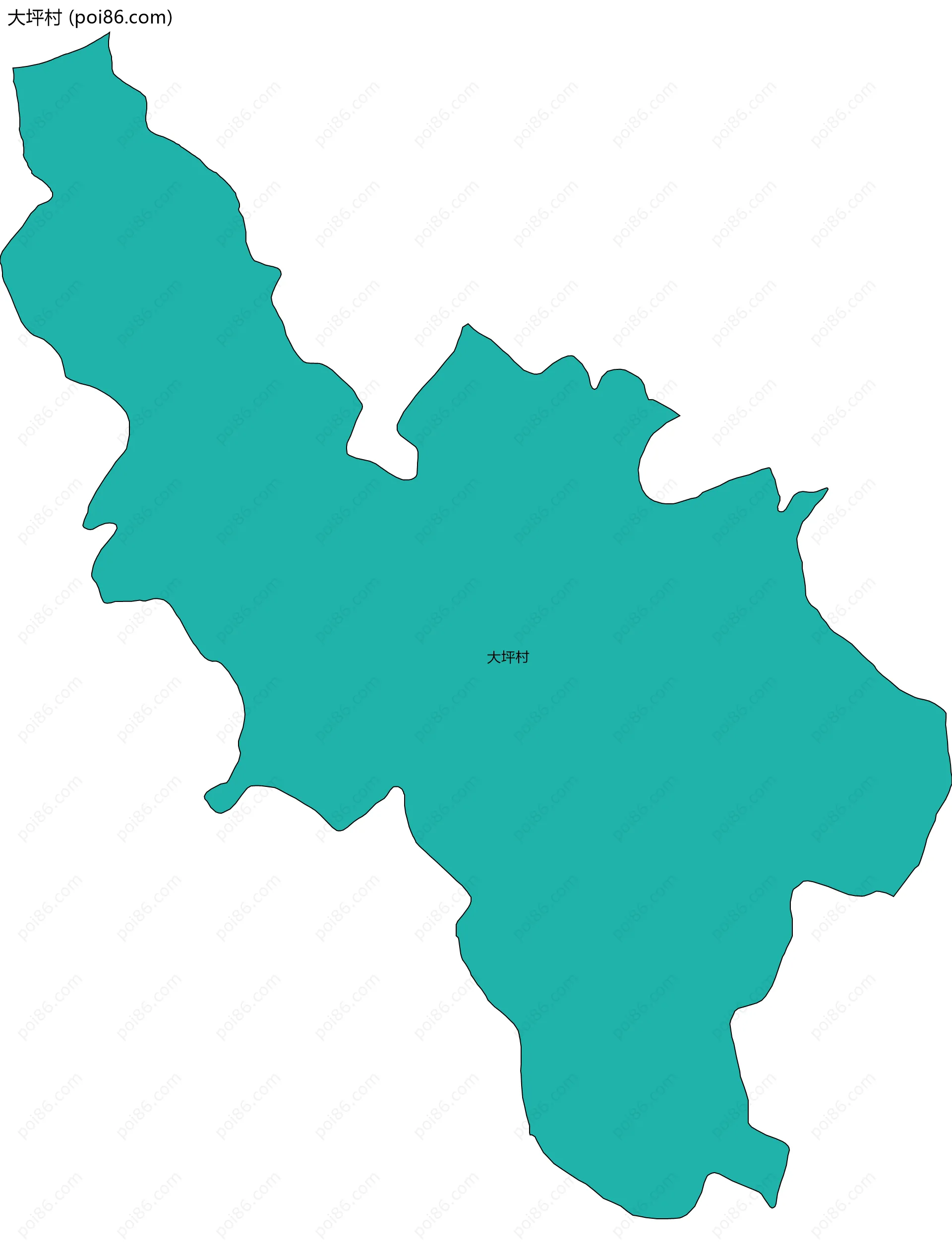 大坪村边界地图