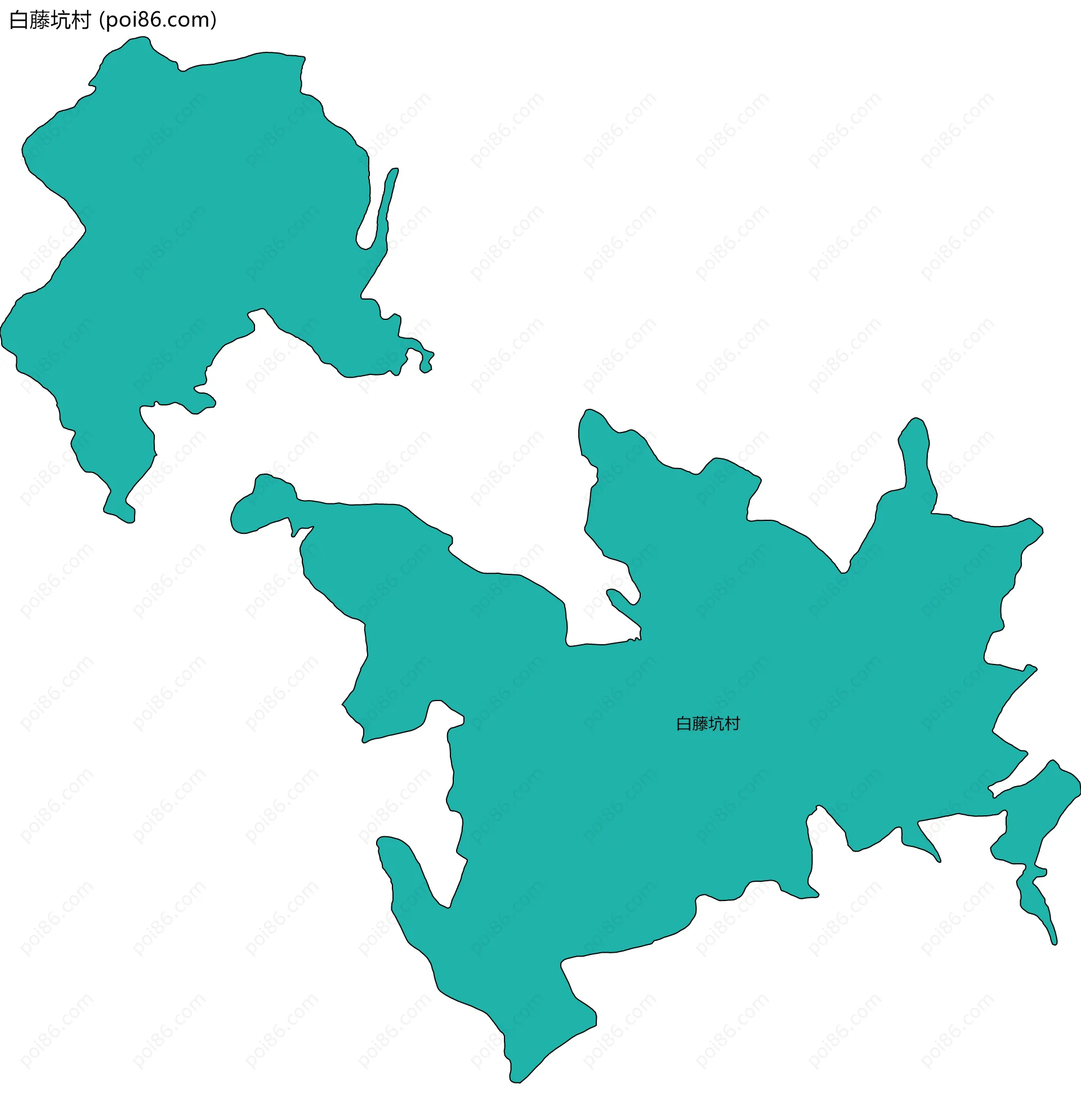 白藤坑村边界地图