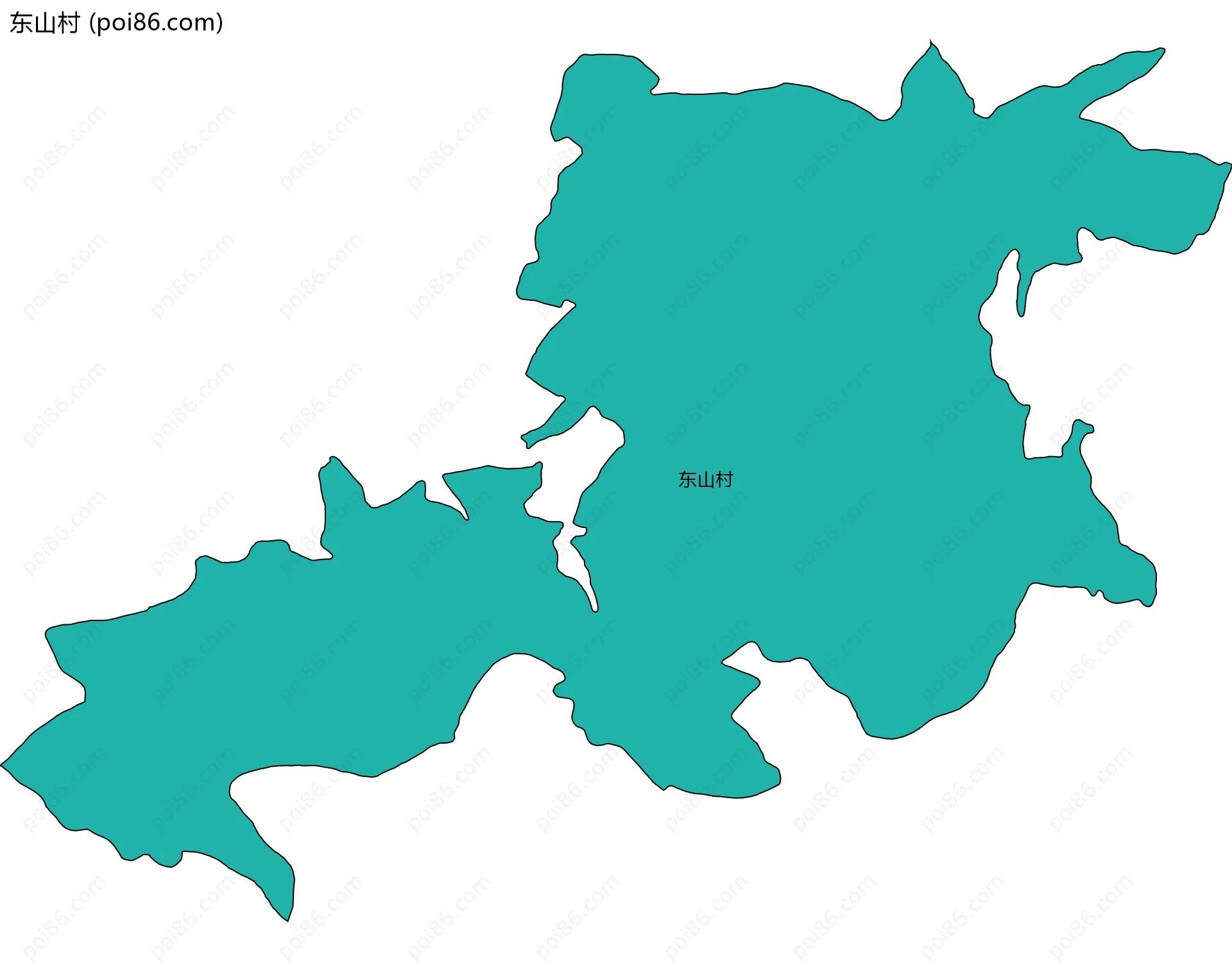 东山村边界地图