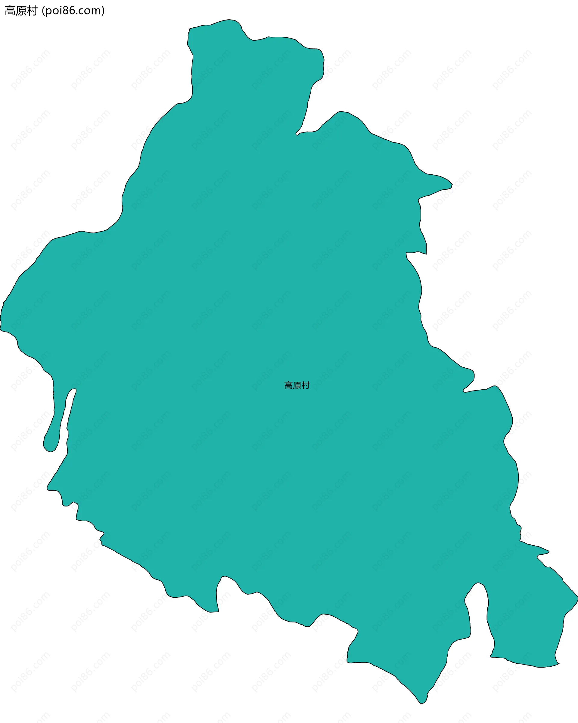 高原村边界地图