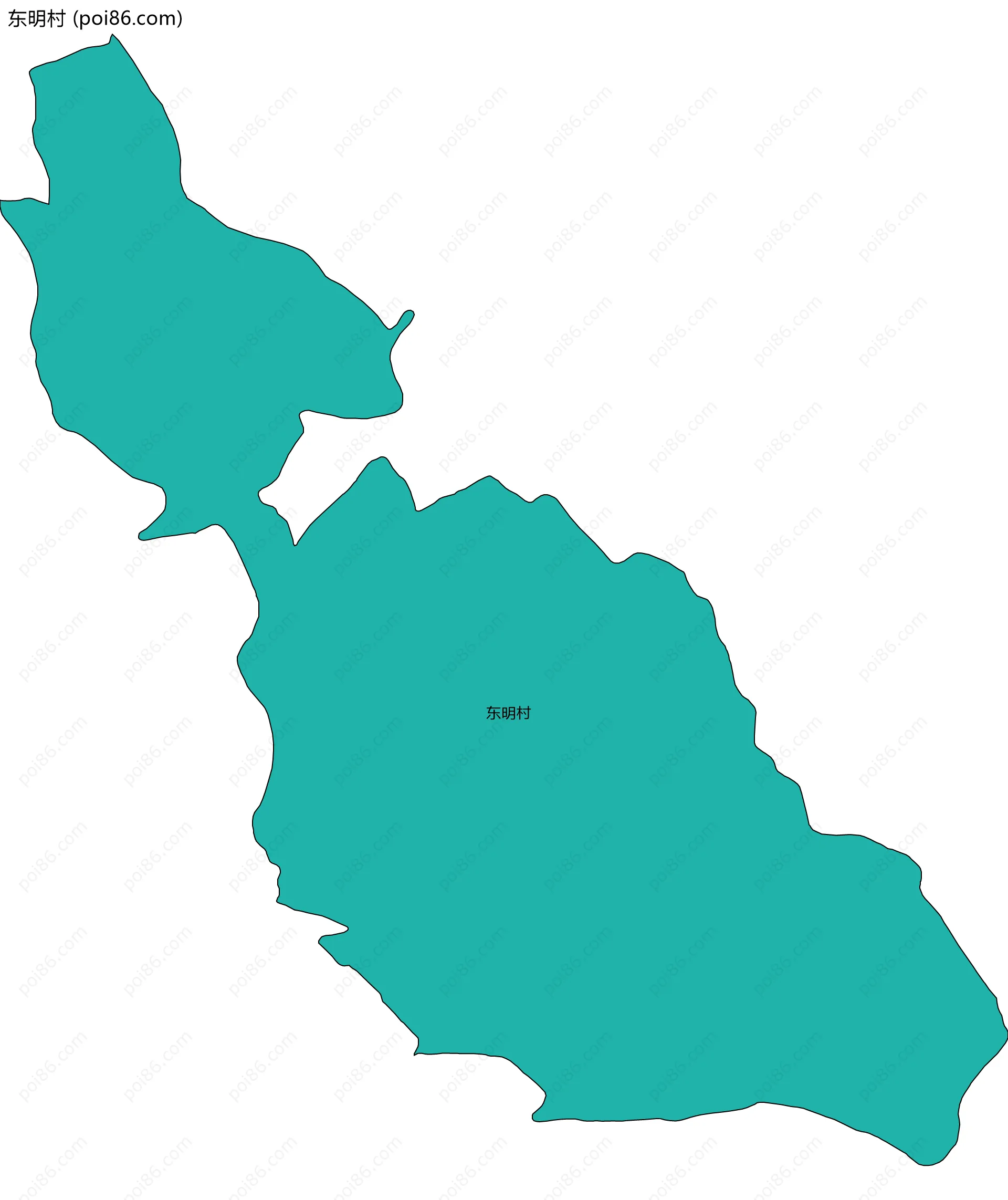 东明村边界地图