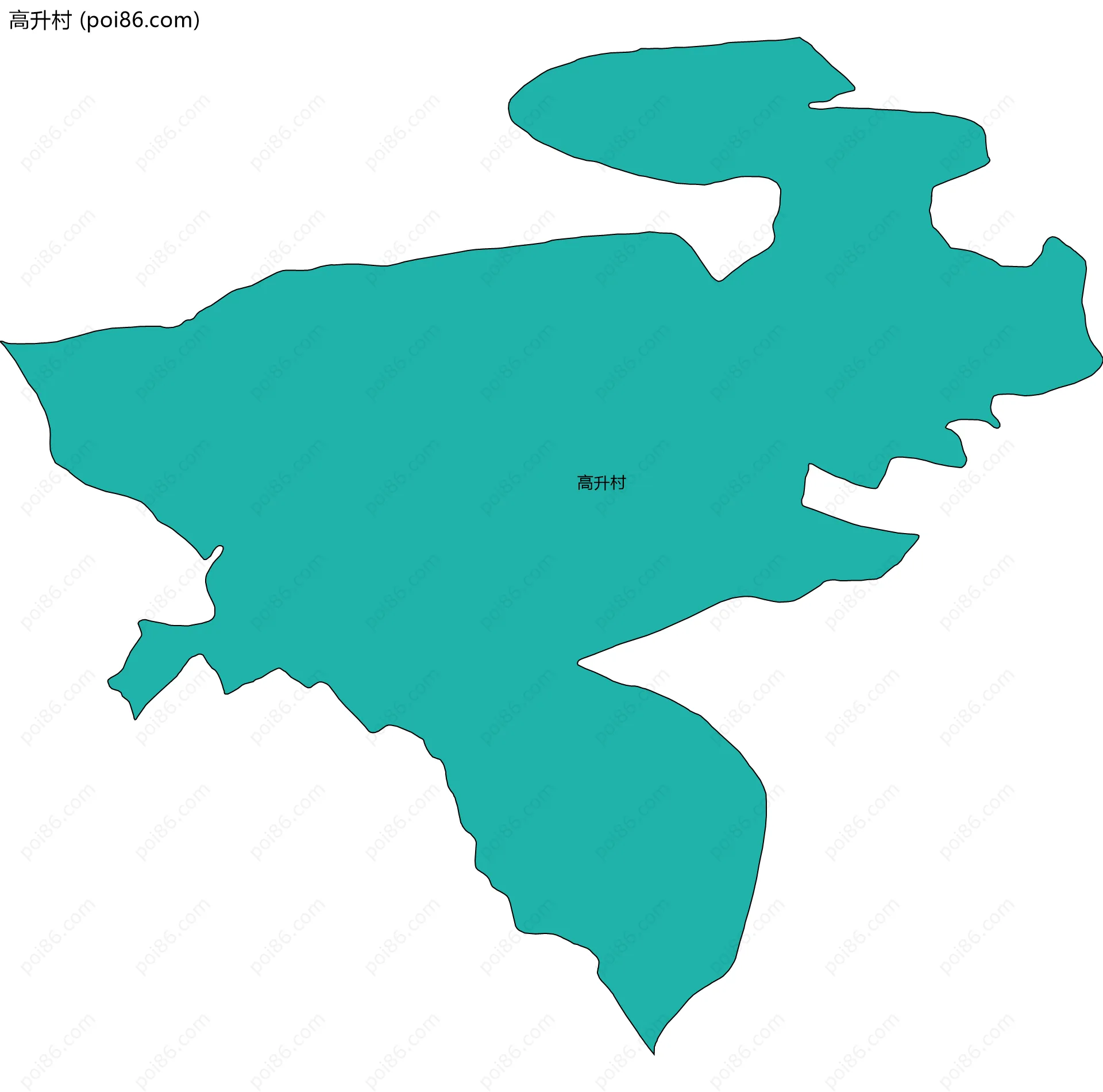 高升村边界地图