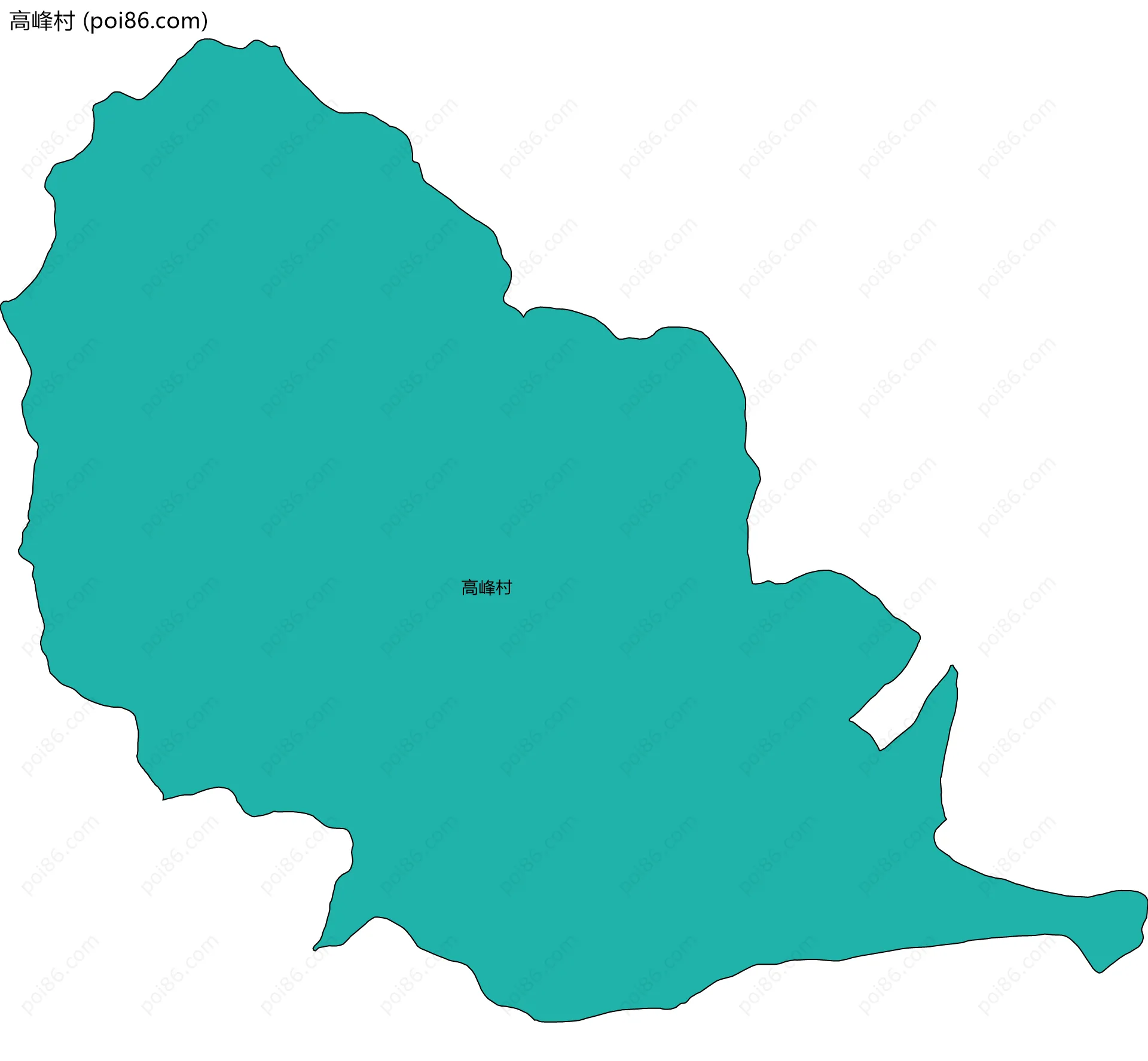 高峰村边界地图