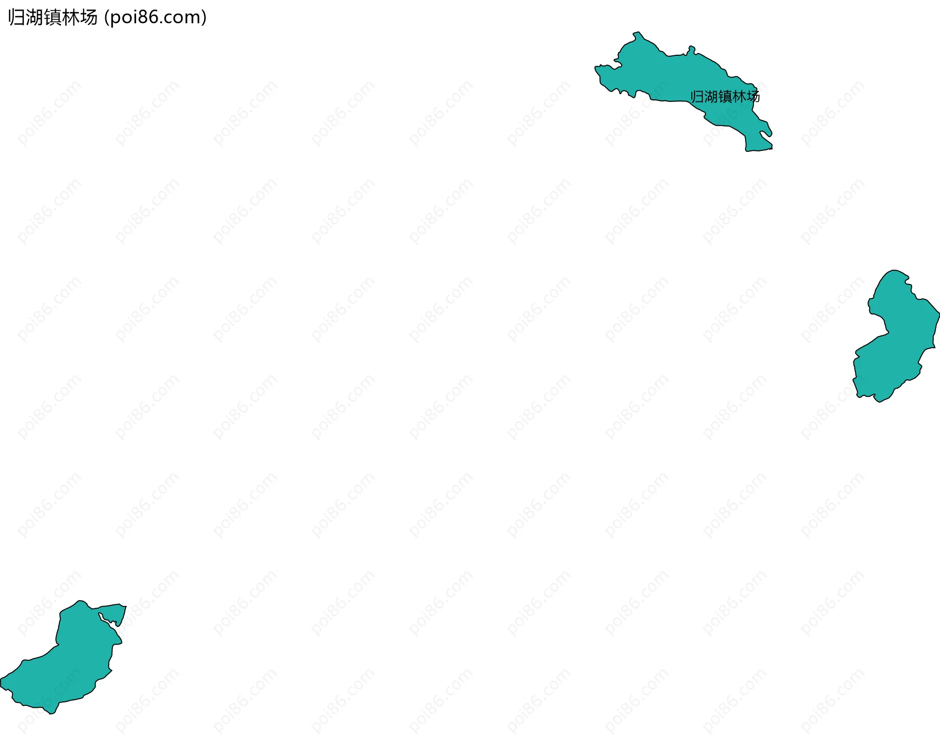 归湖镇林场边界地图