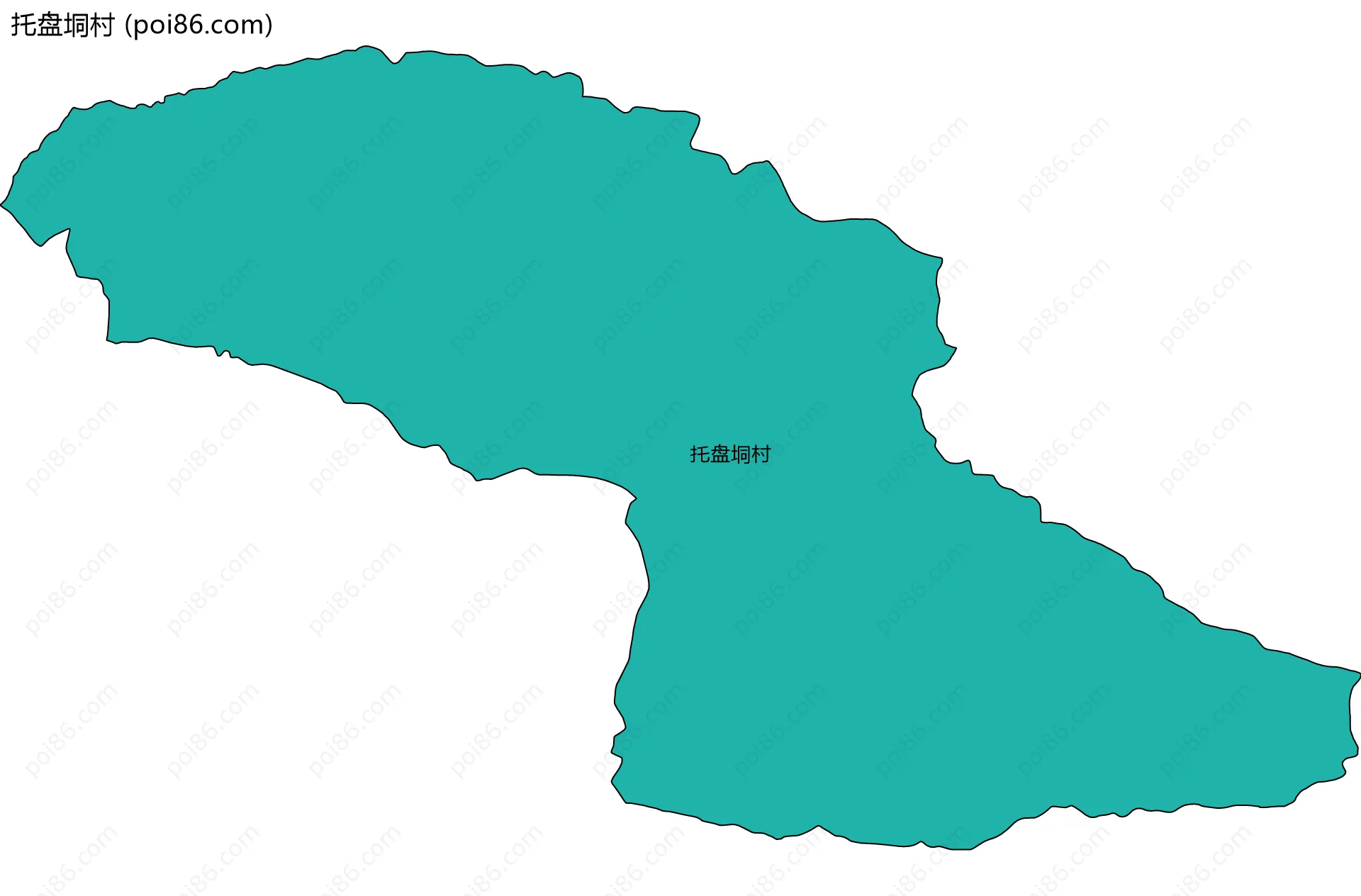 托盘垌村边界地图