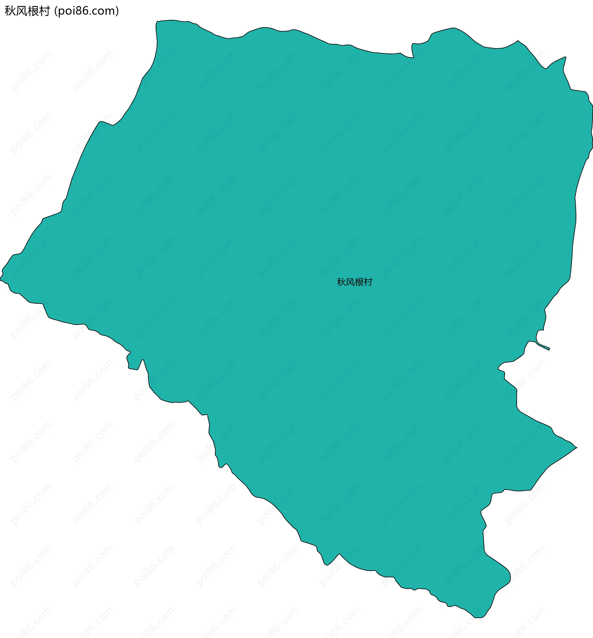 秋风根村边界地图