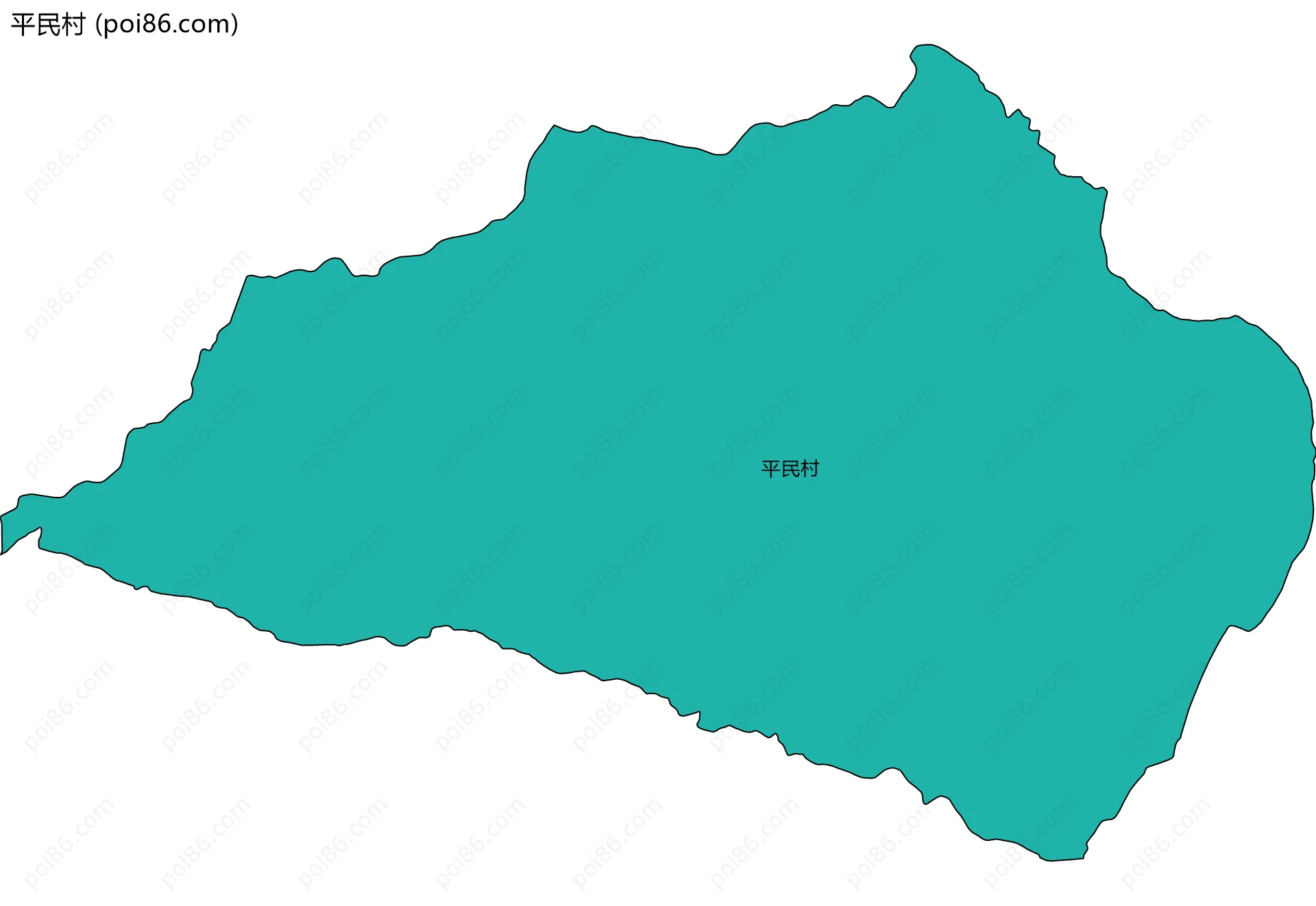 平民村边界地图