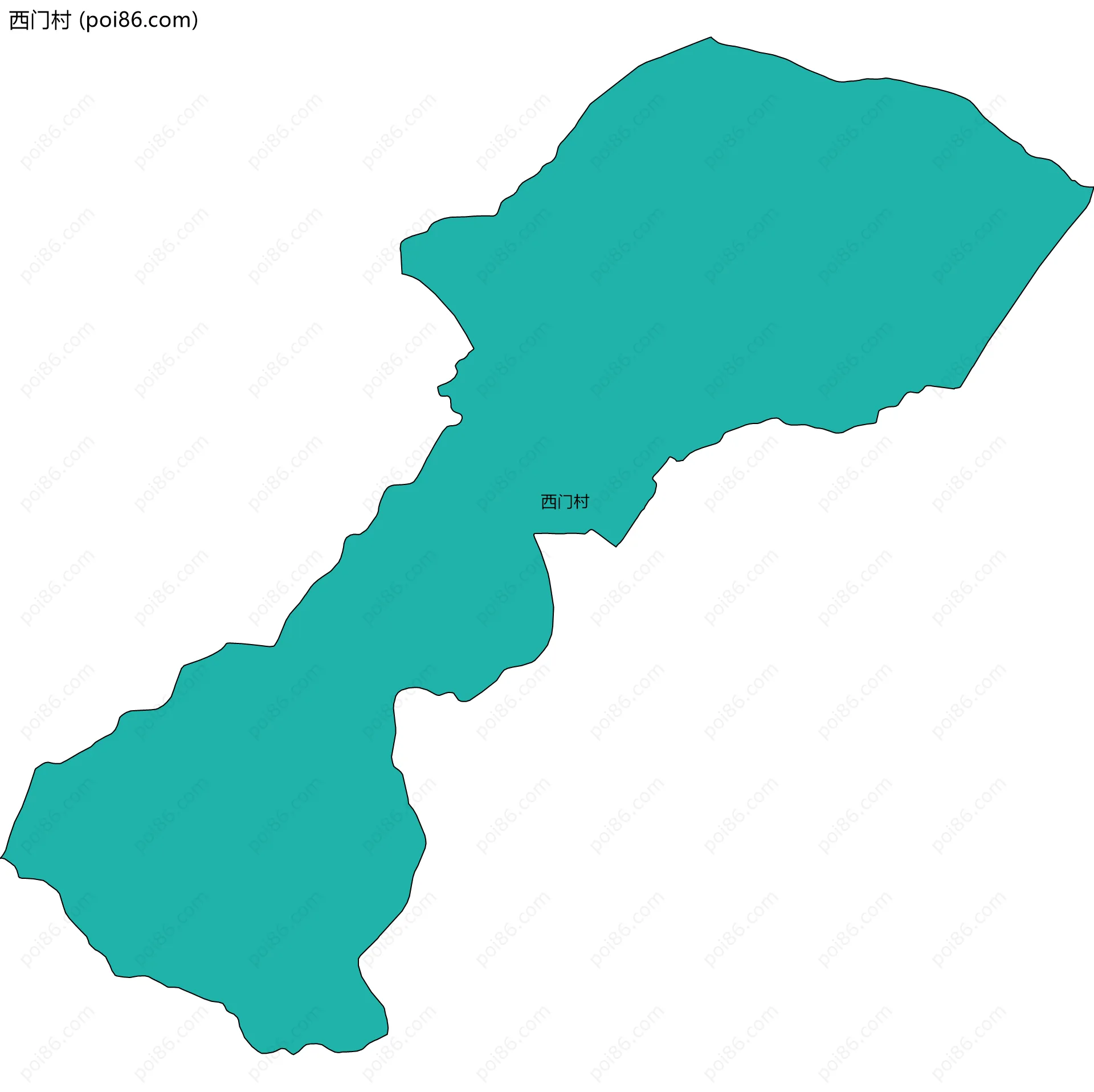 西门村边界地图