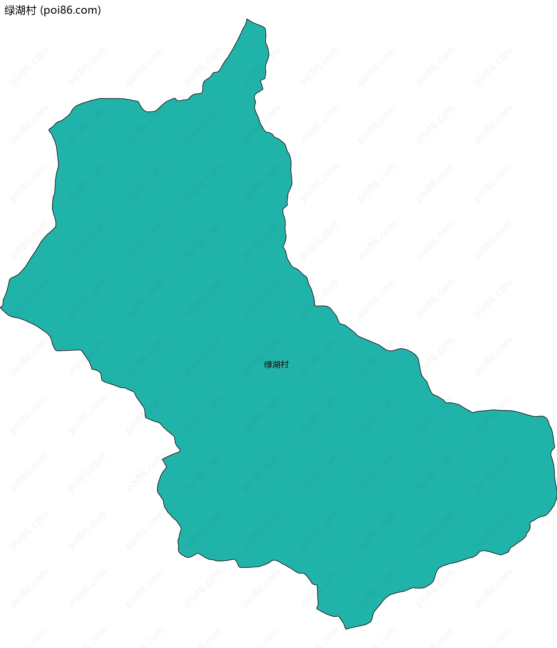 绿湖村边界地图