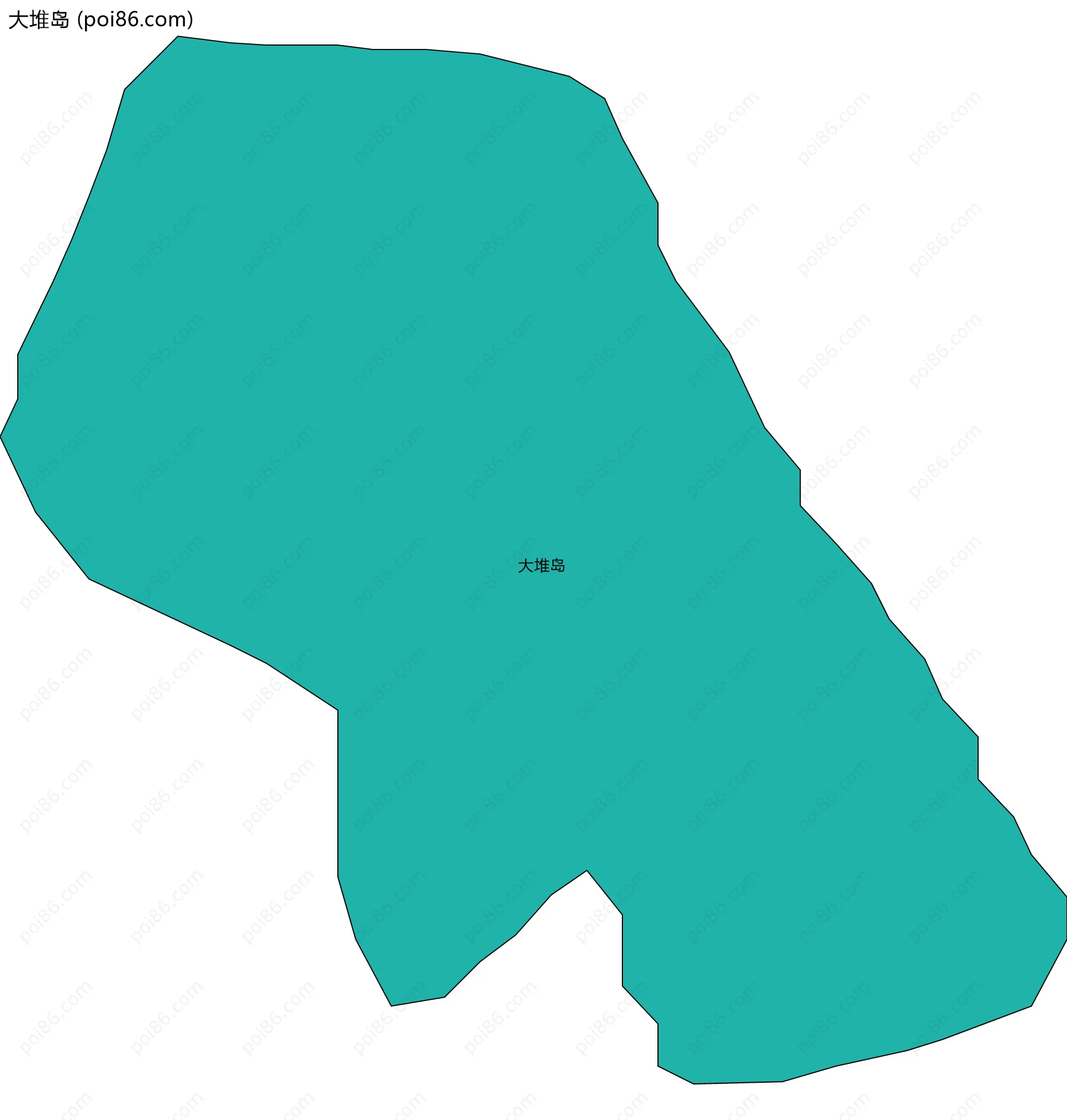 大堆岛边界地图