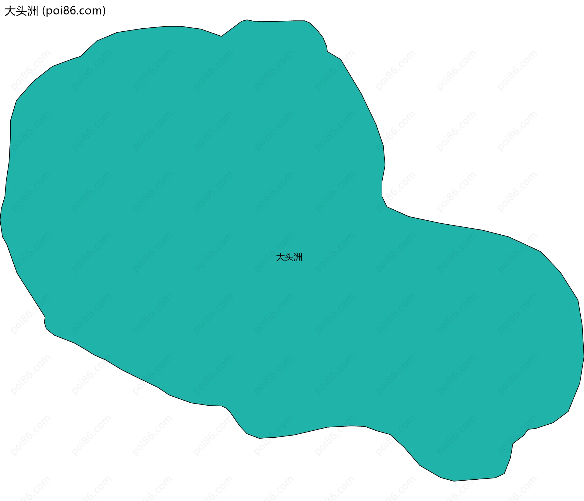 大头洲边界地图