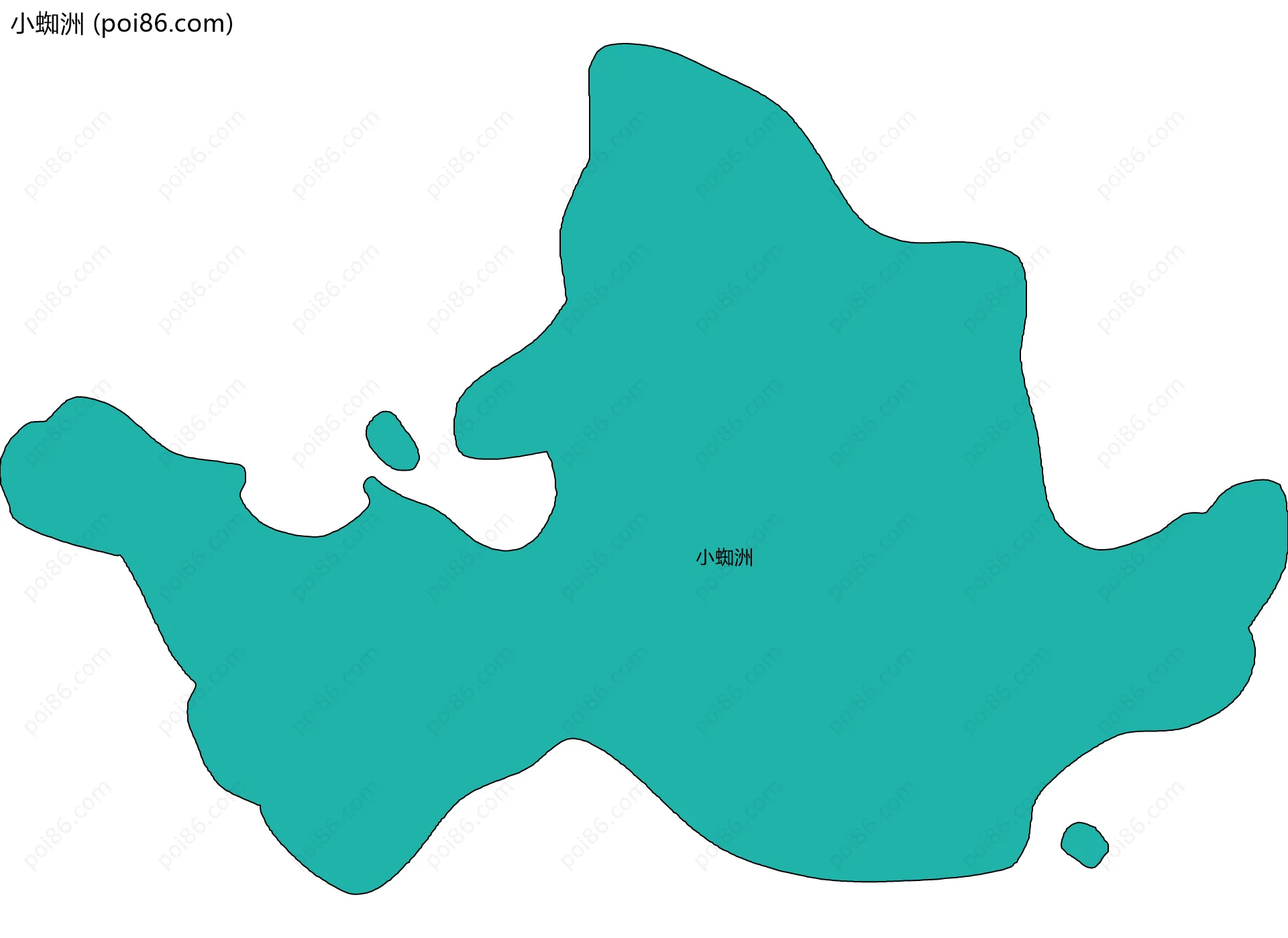 小蜘洲边界地图