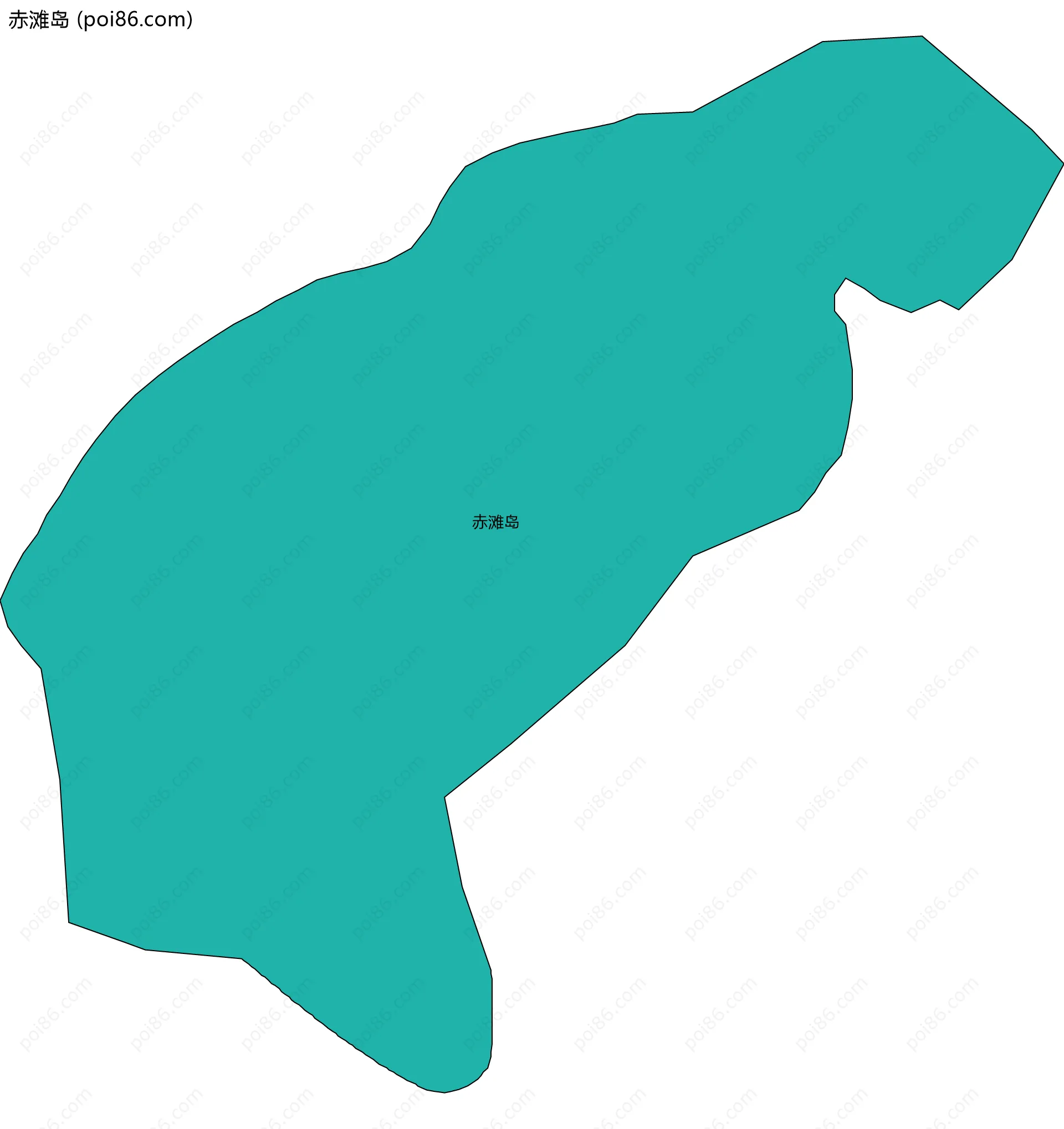 赤滩岛边界地图