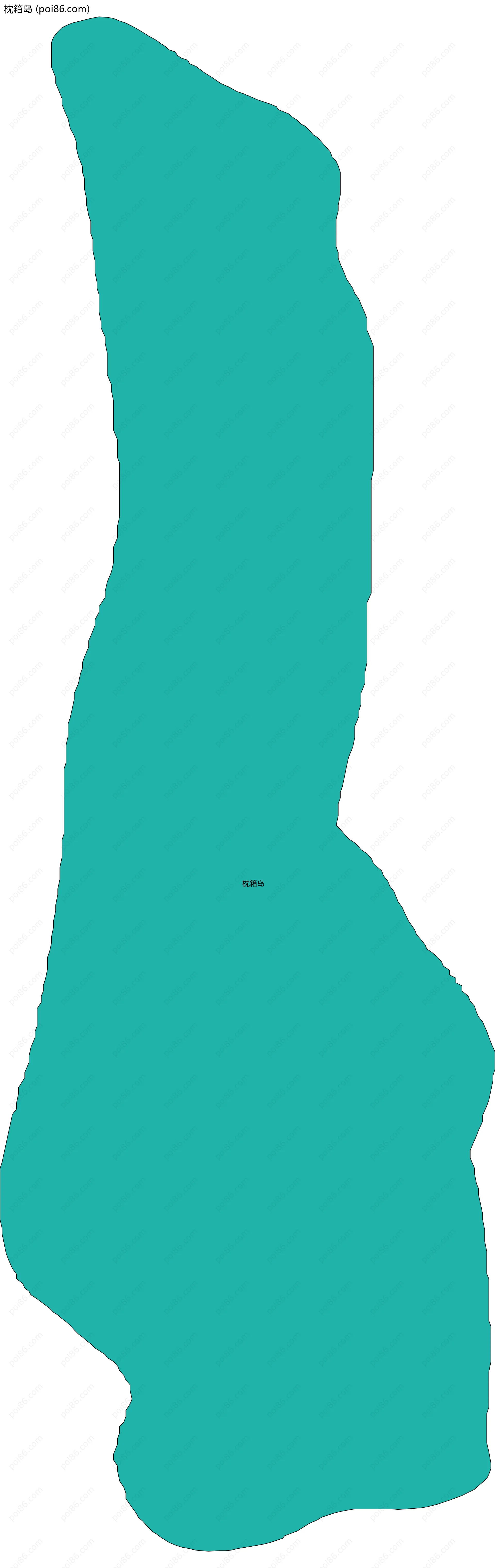 枕箱岛边界地图