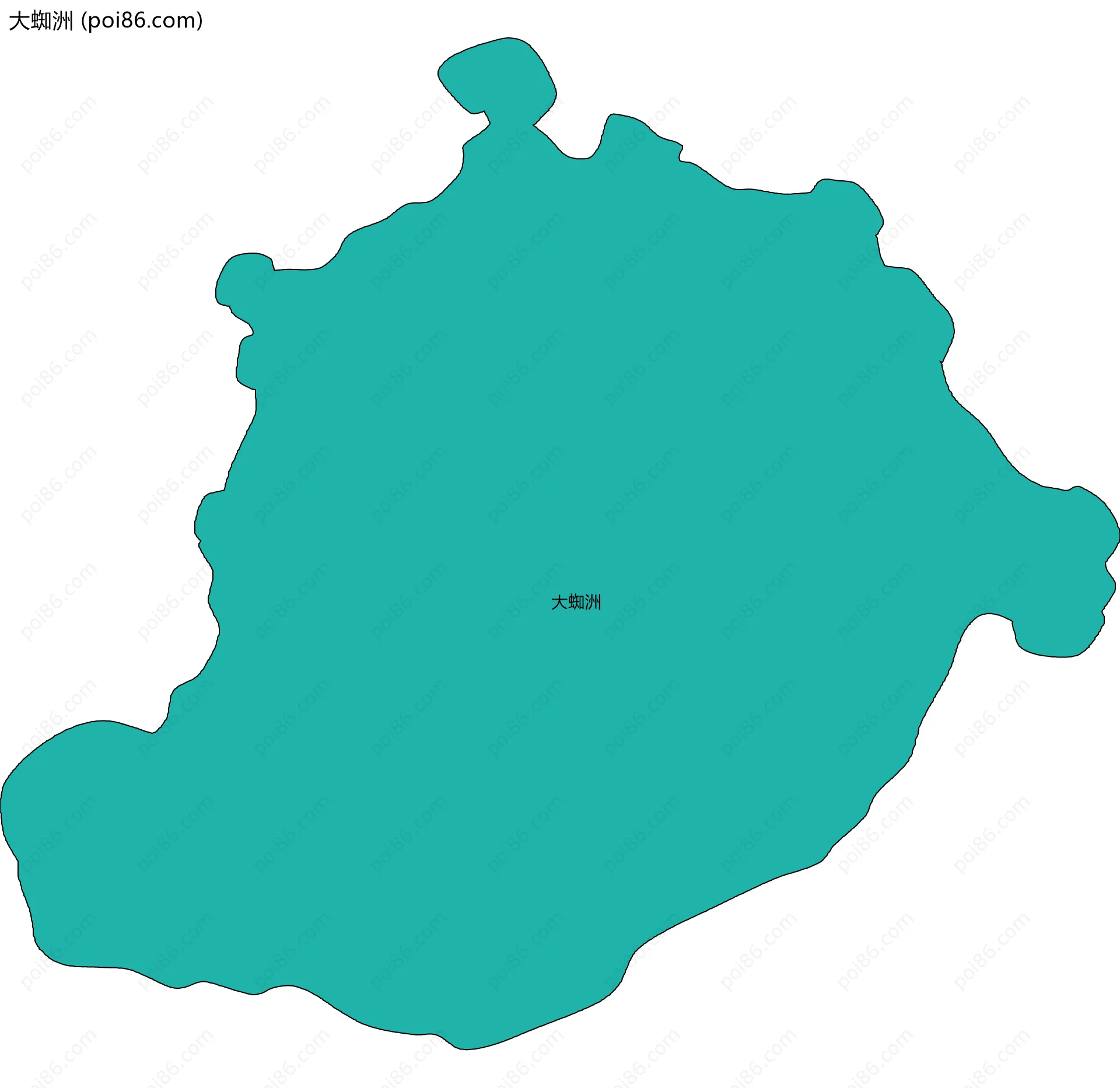 大蜘洲边界地图