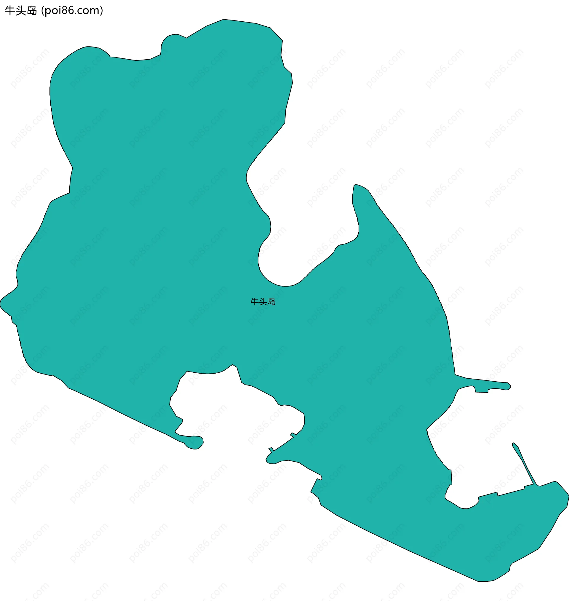 牛头岛边界地图