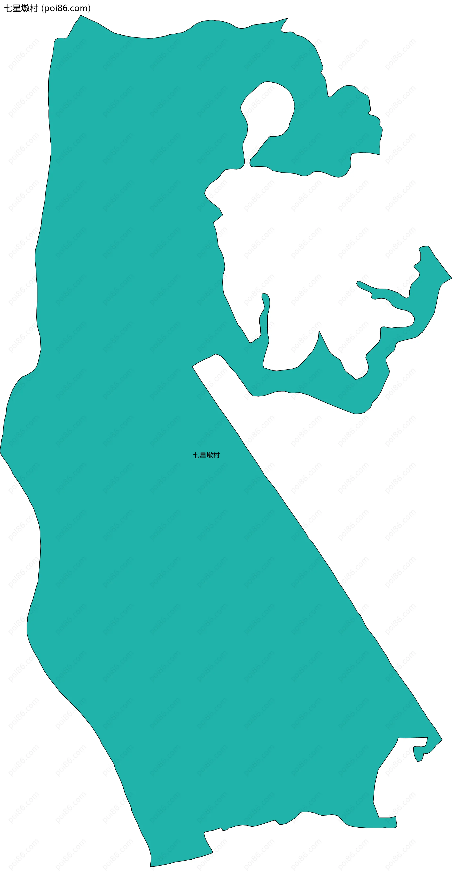 七星墩村边界地图