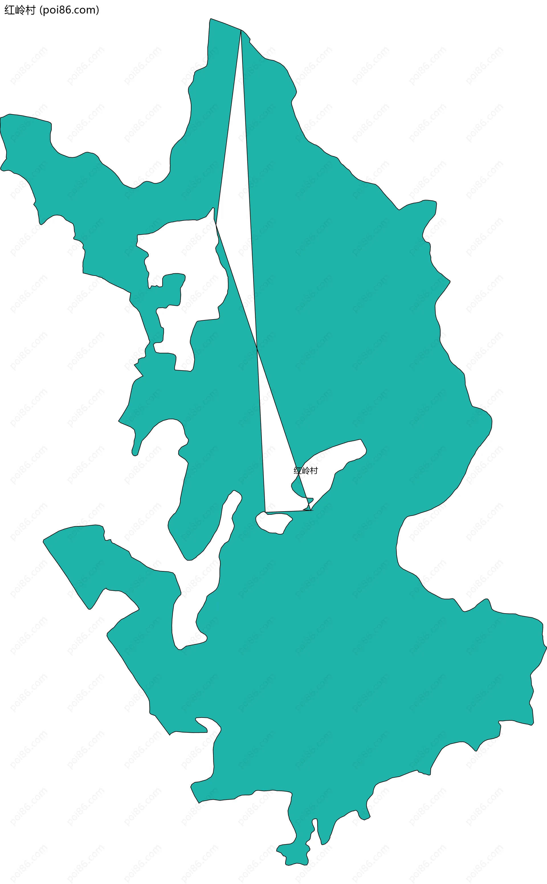 红岭村边界地图