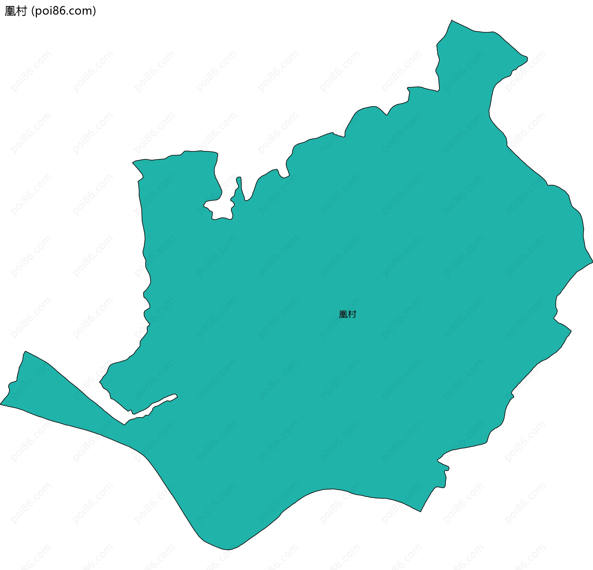 凰村边界地图