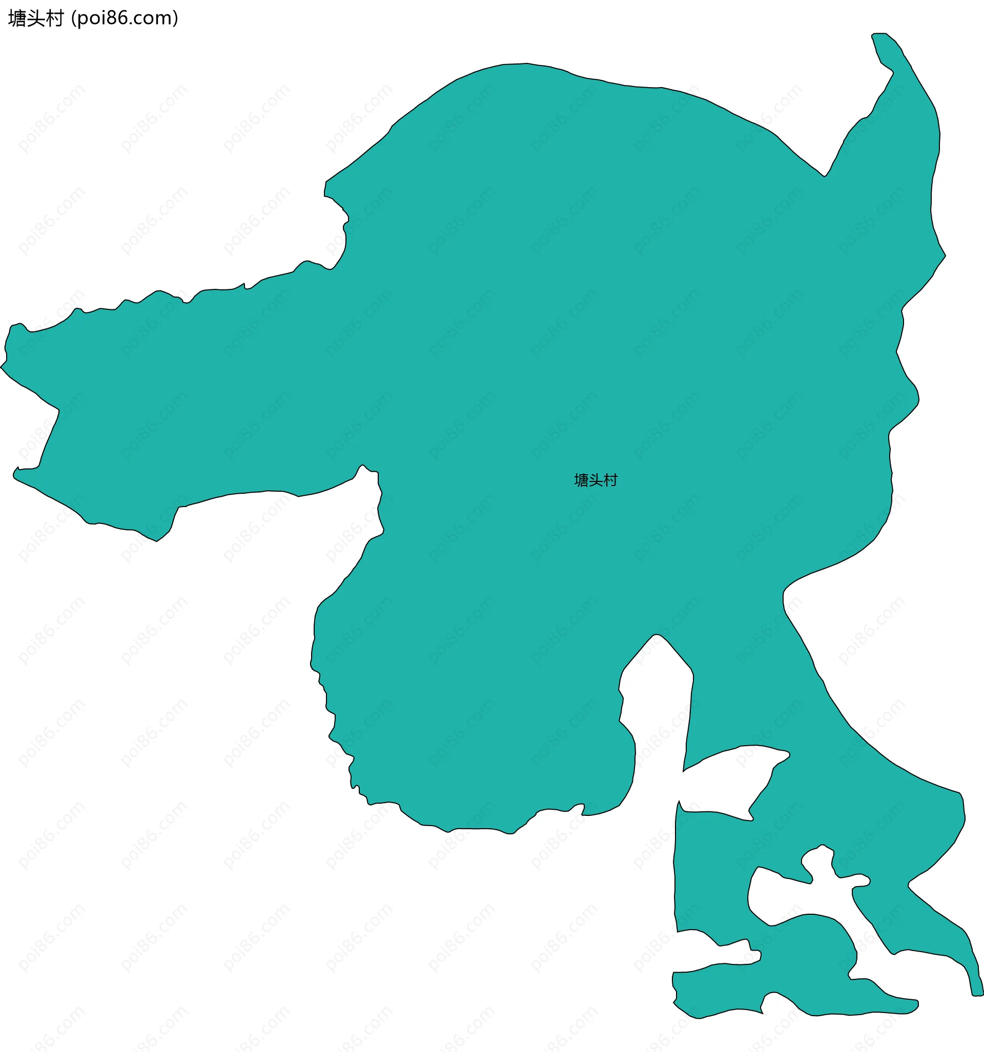 塘头村边界地图