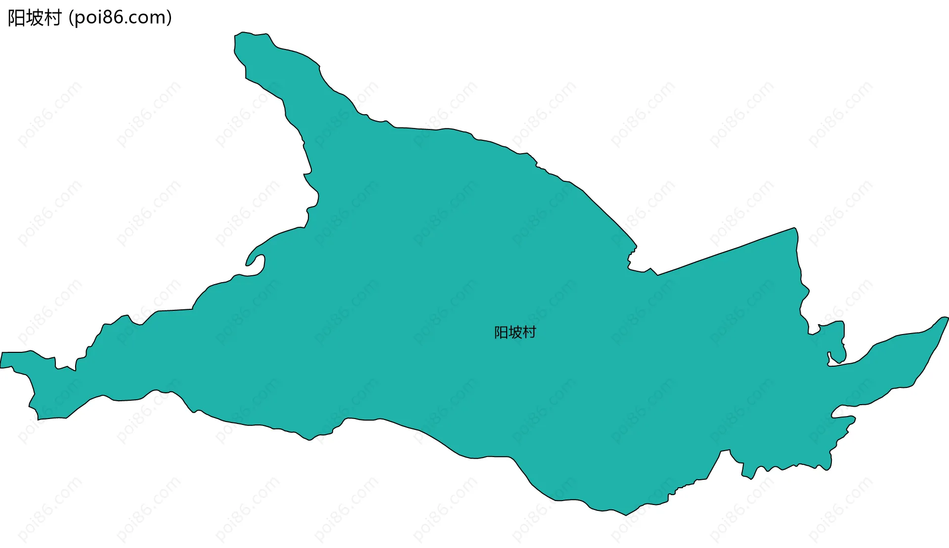 阳坡村边界地图