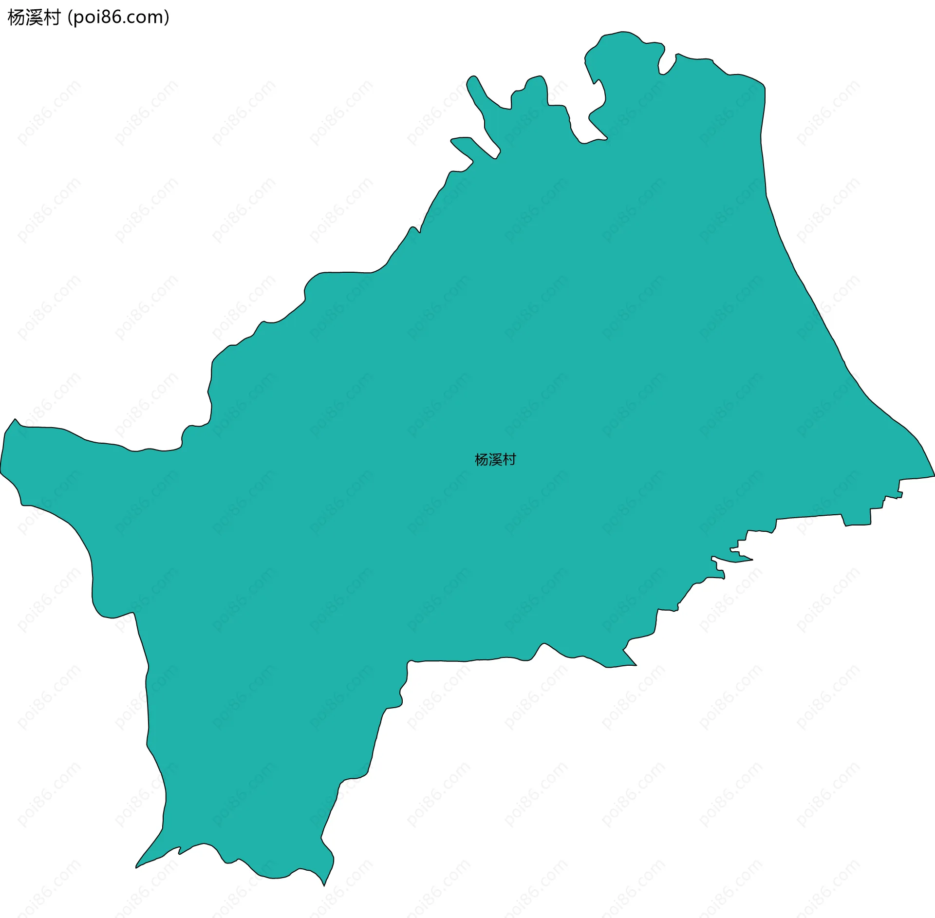 杨溪村边界地图