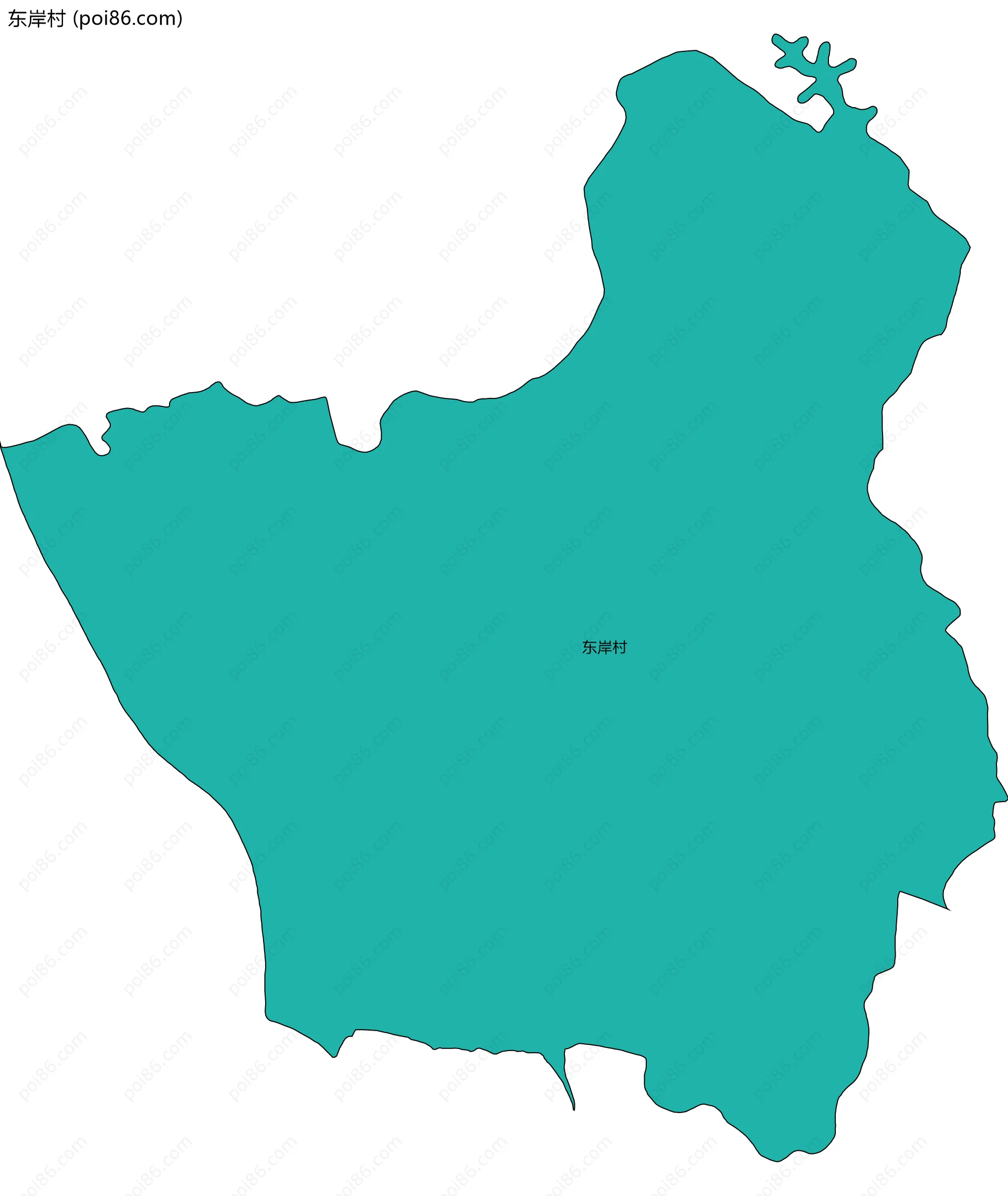 东岸村边界地图
