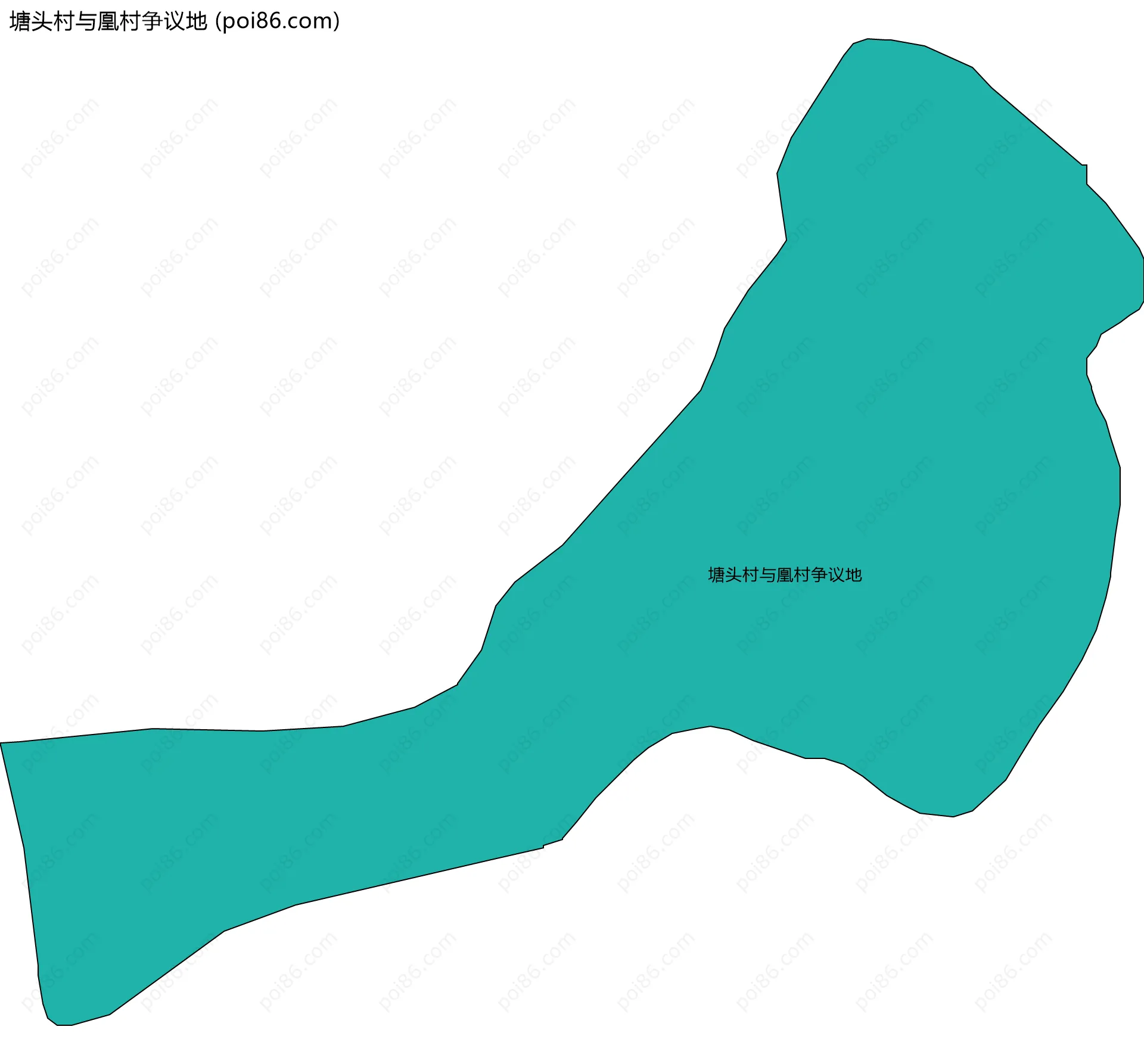 塘头村与凰村争议地边界地图