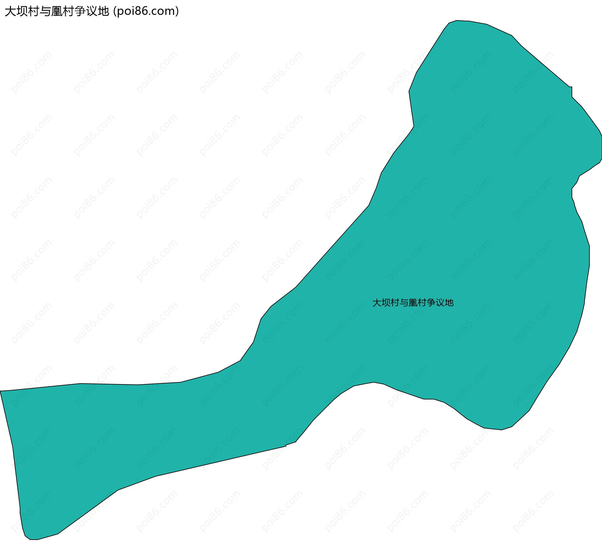 大坝村与凰村争议地边界地图