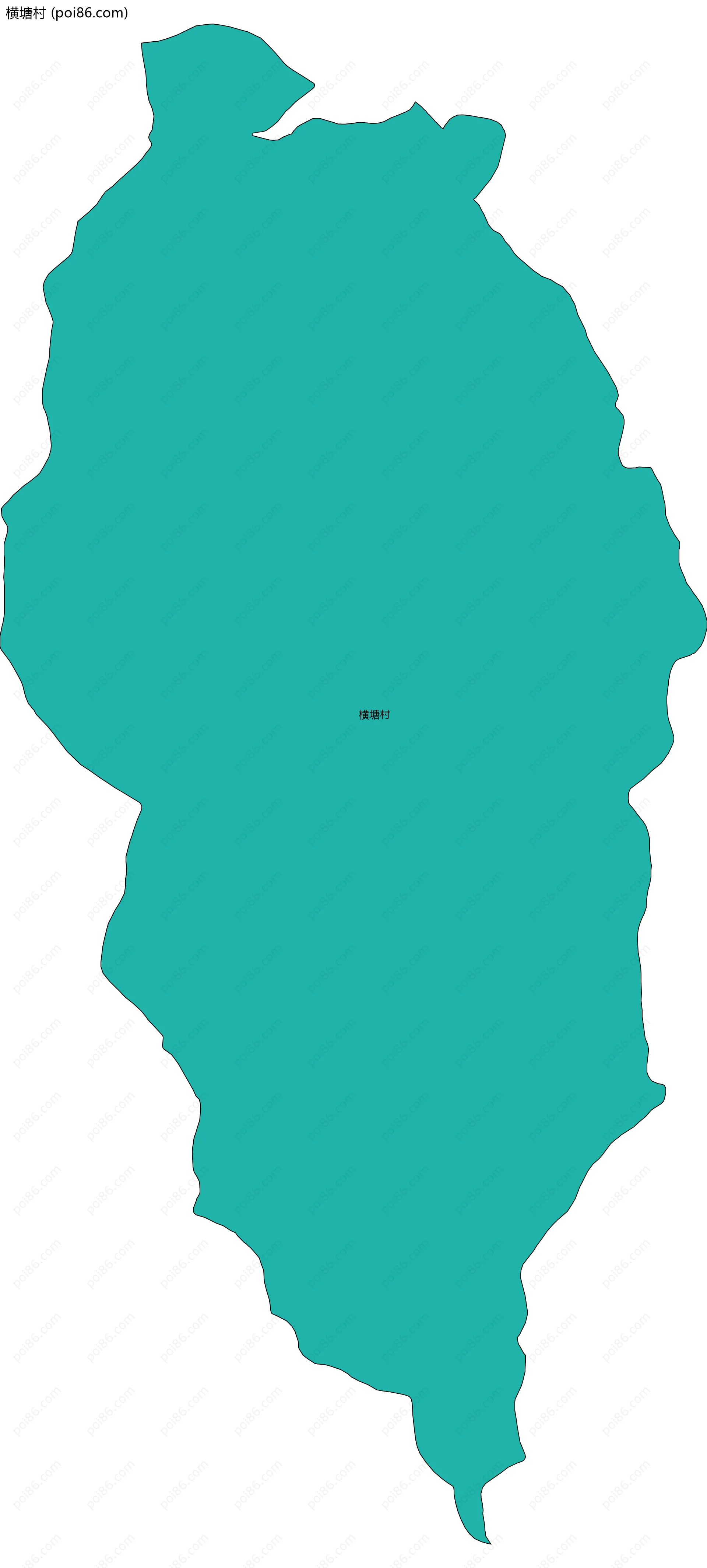 横塘村边界地图