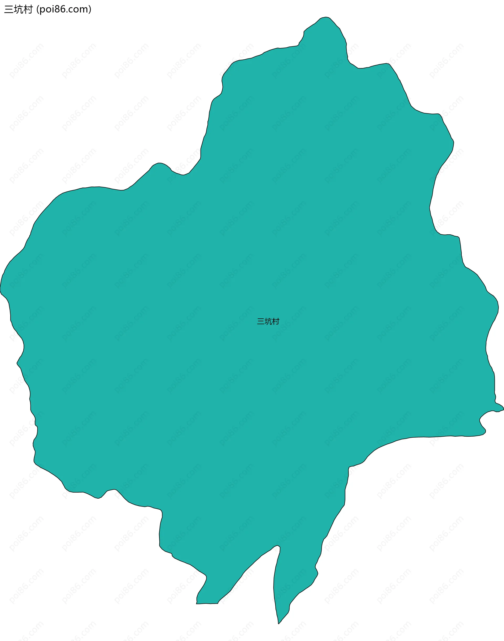 三坑村边界地图