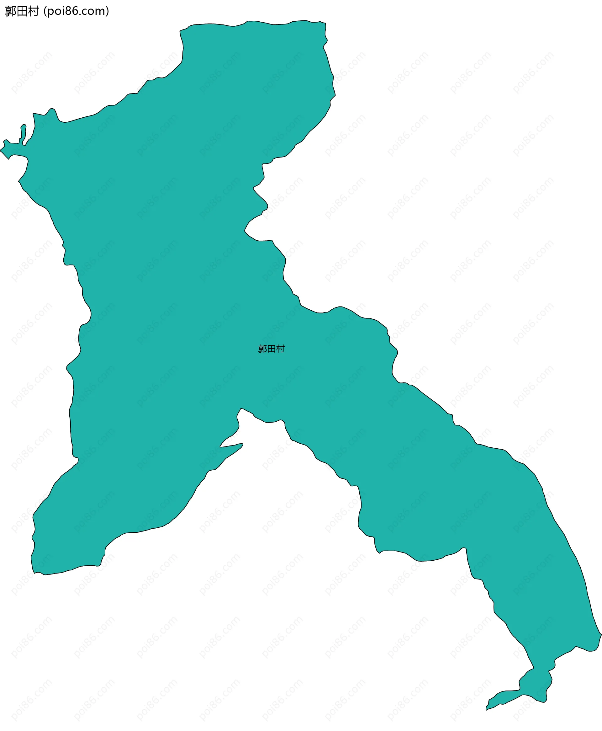 郭田村边界地图