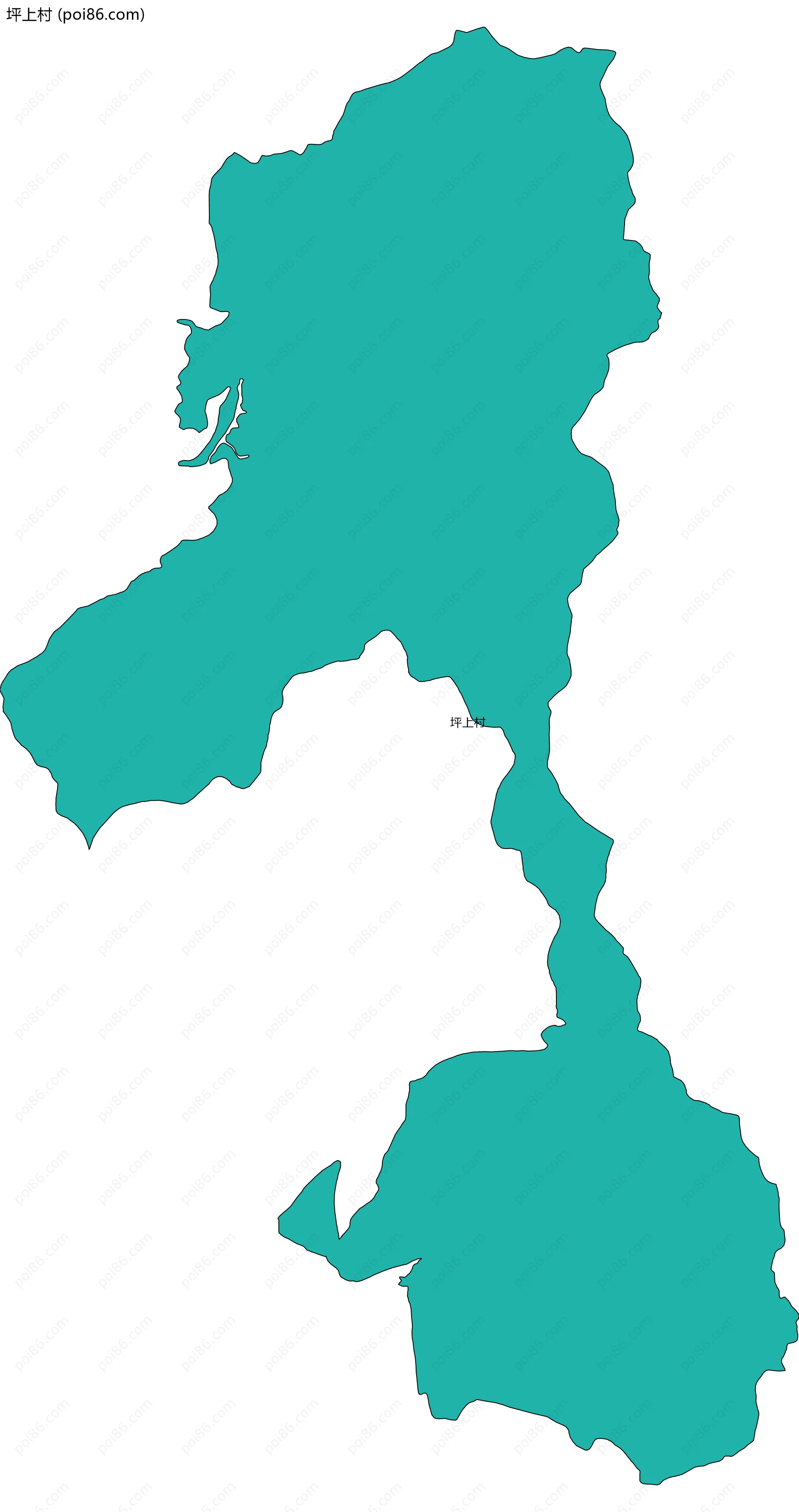 坪上村边界地图