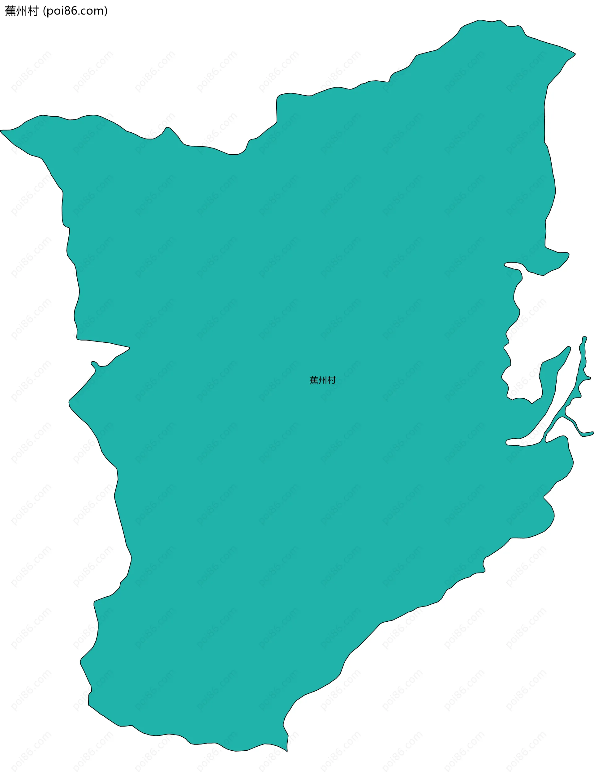 蕉州村边界地图