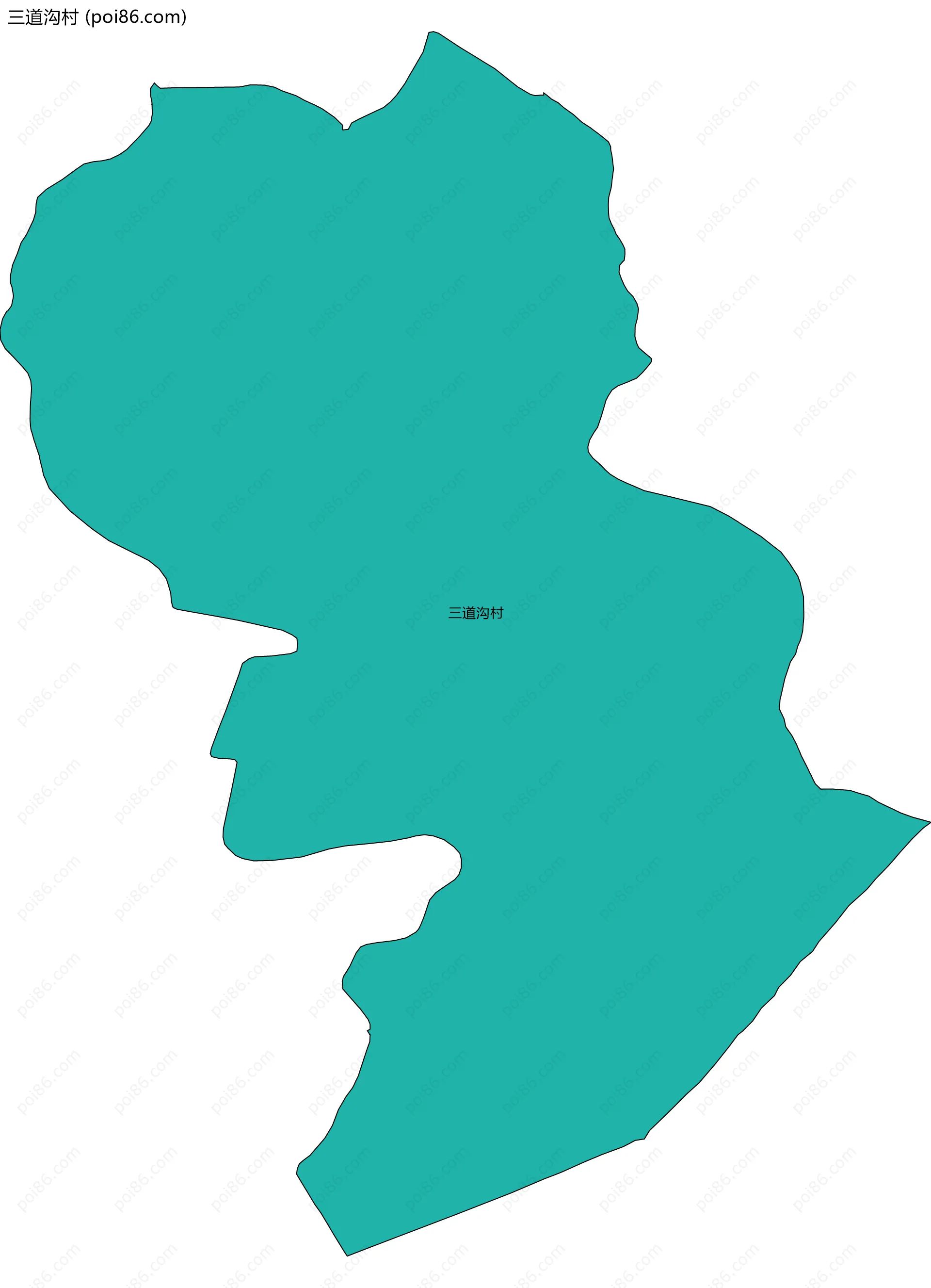 三道沟村边界地图