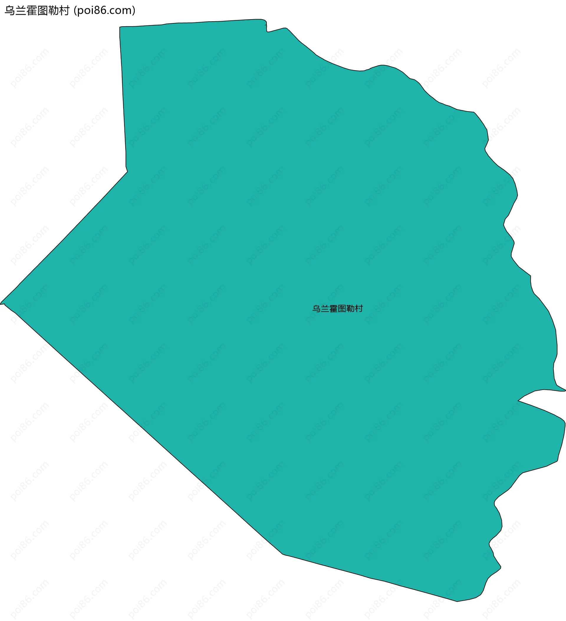 乌兰霍图勒村边界地图