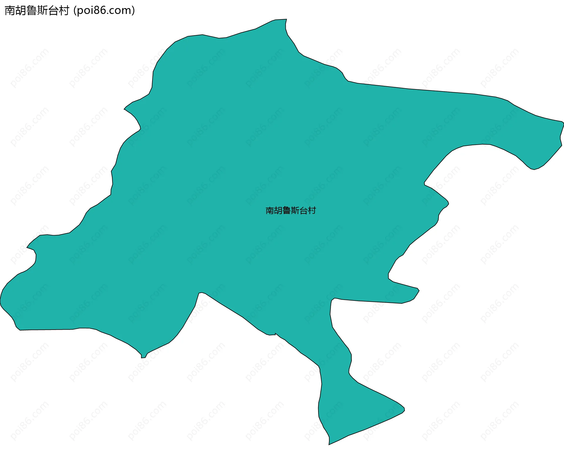 南胡鲁斯台村边界地图