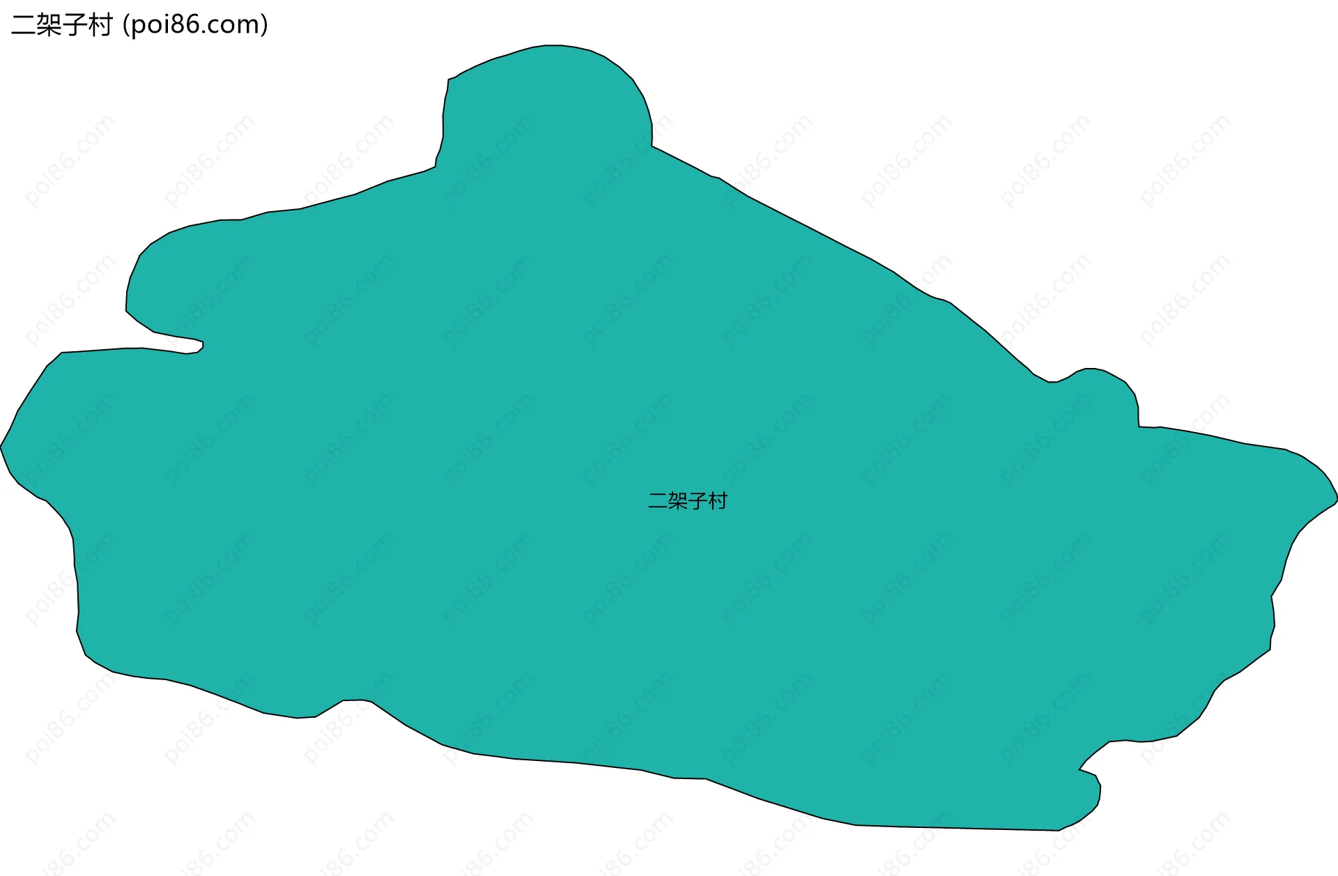 二架子村边界地图