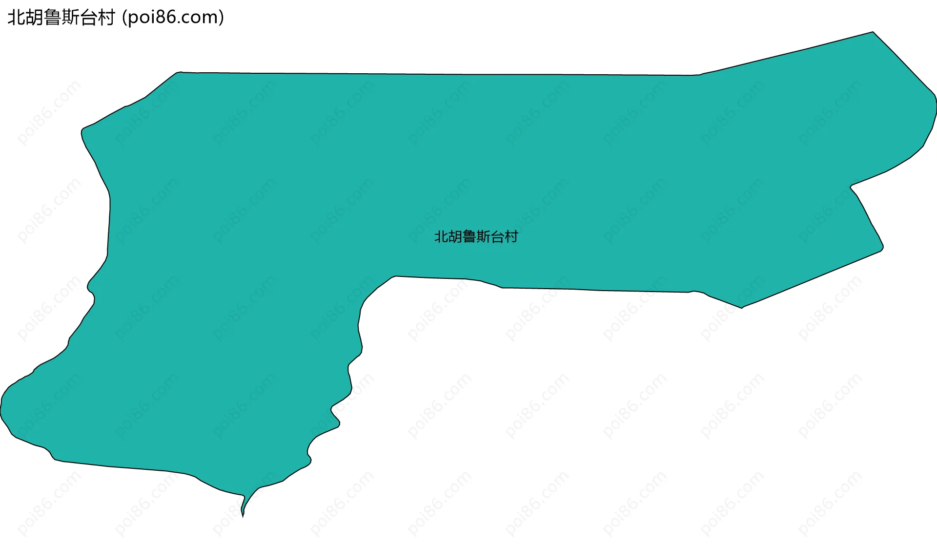 北胡鲁斯台村边界地图